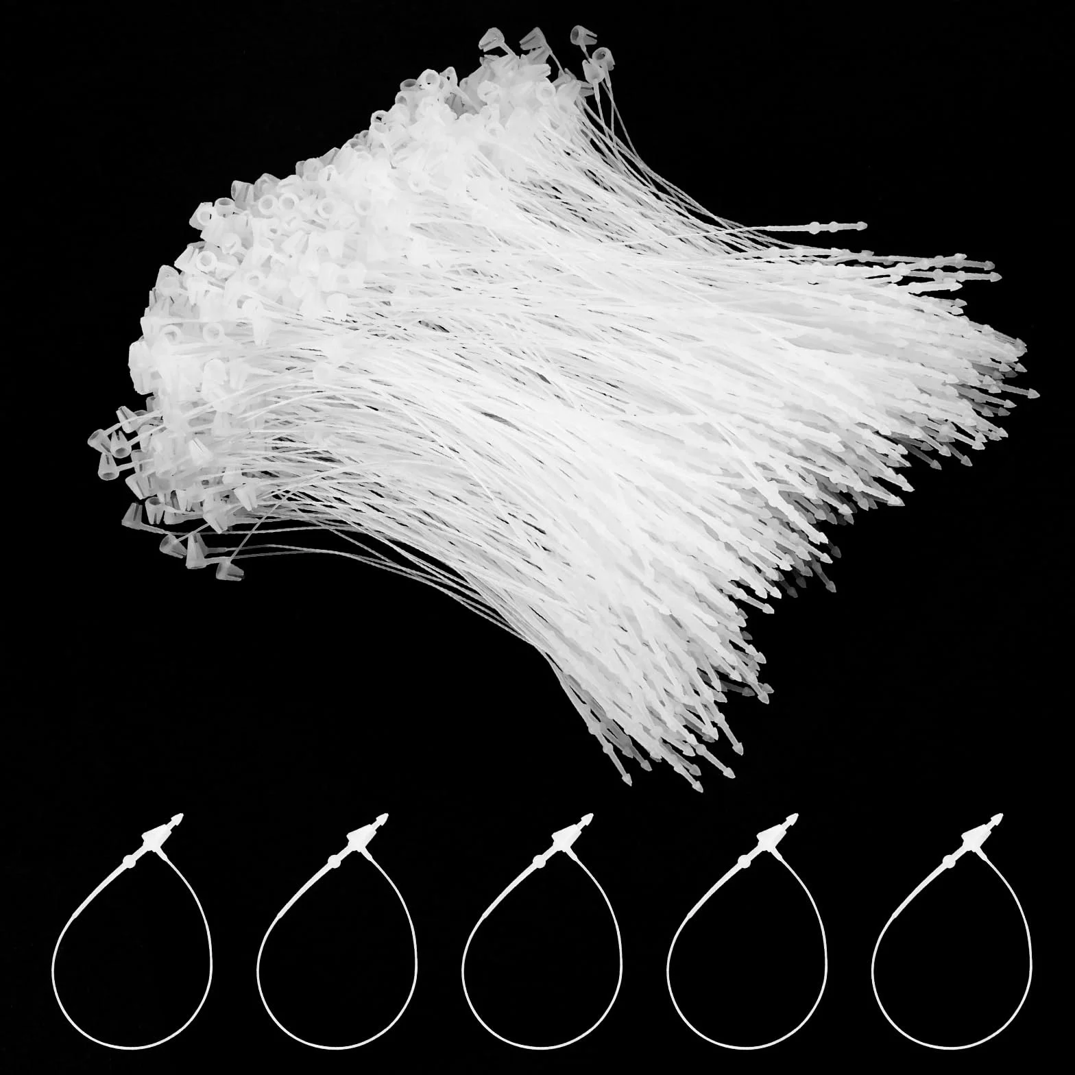 Etichette di Sicurezza in Plastica Trasparente Flintronic 10cm Bianco