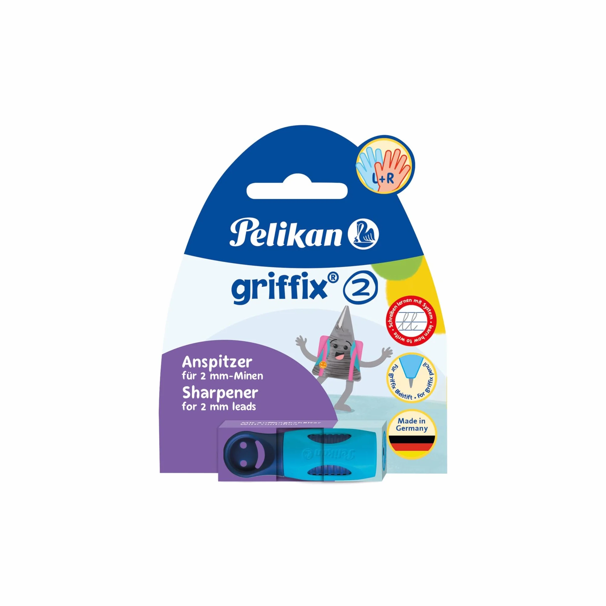 Pelikan griffix Temperamatite con contenitore di raccolta per mine 2 mm blu oceano