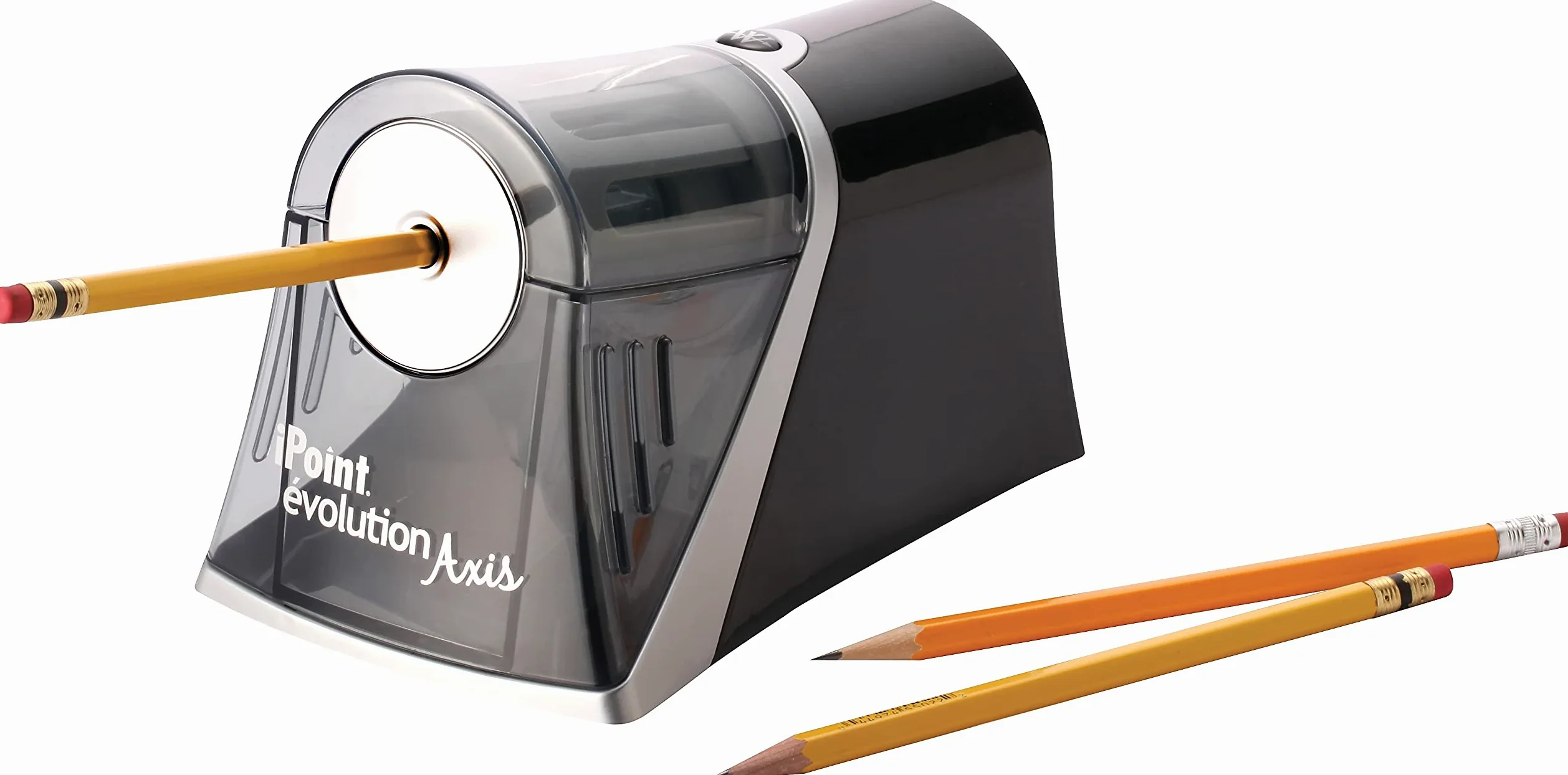 Westcott Asse iPoint Evolution temperamatite elettrico per casa o ufficio, case of 12 (15510) Single Black/Silver
