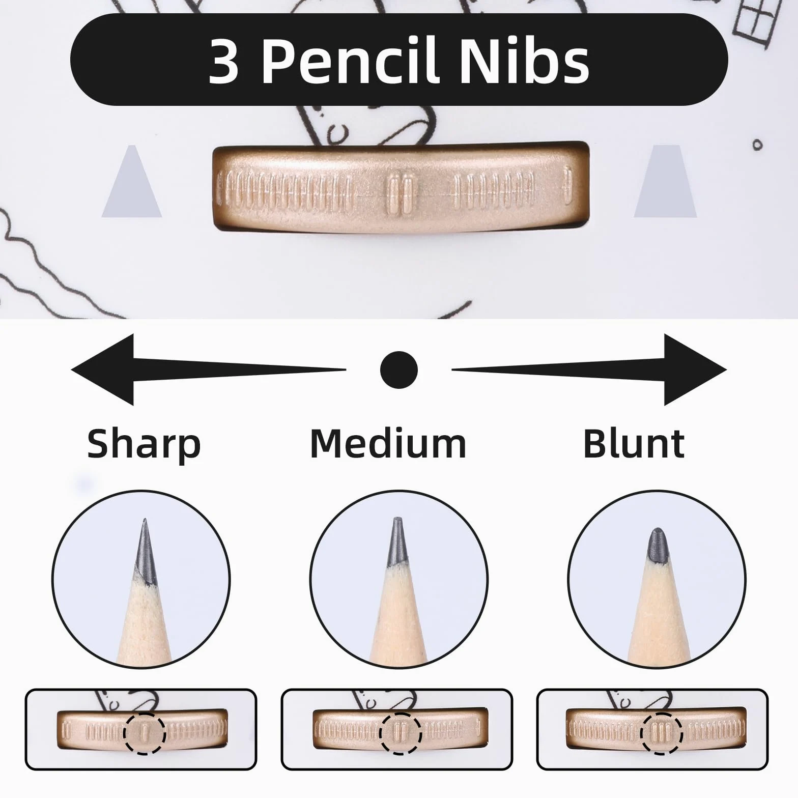 Tenwin - Temperamatite elettrico ricaricabile, completamente automatico per matite da 7 a 11,5 mm, temperamatite a mani libere per matite colorate, ingresso e uscita automatica, punte regolabili