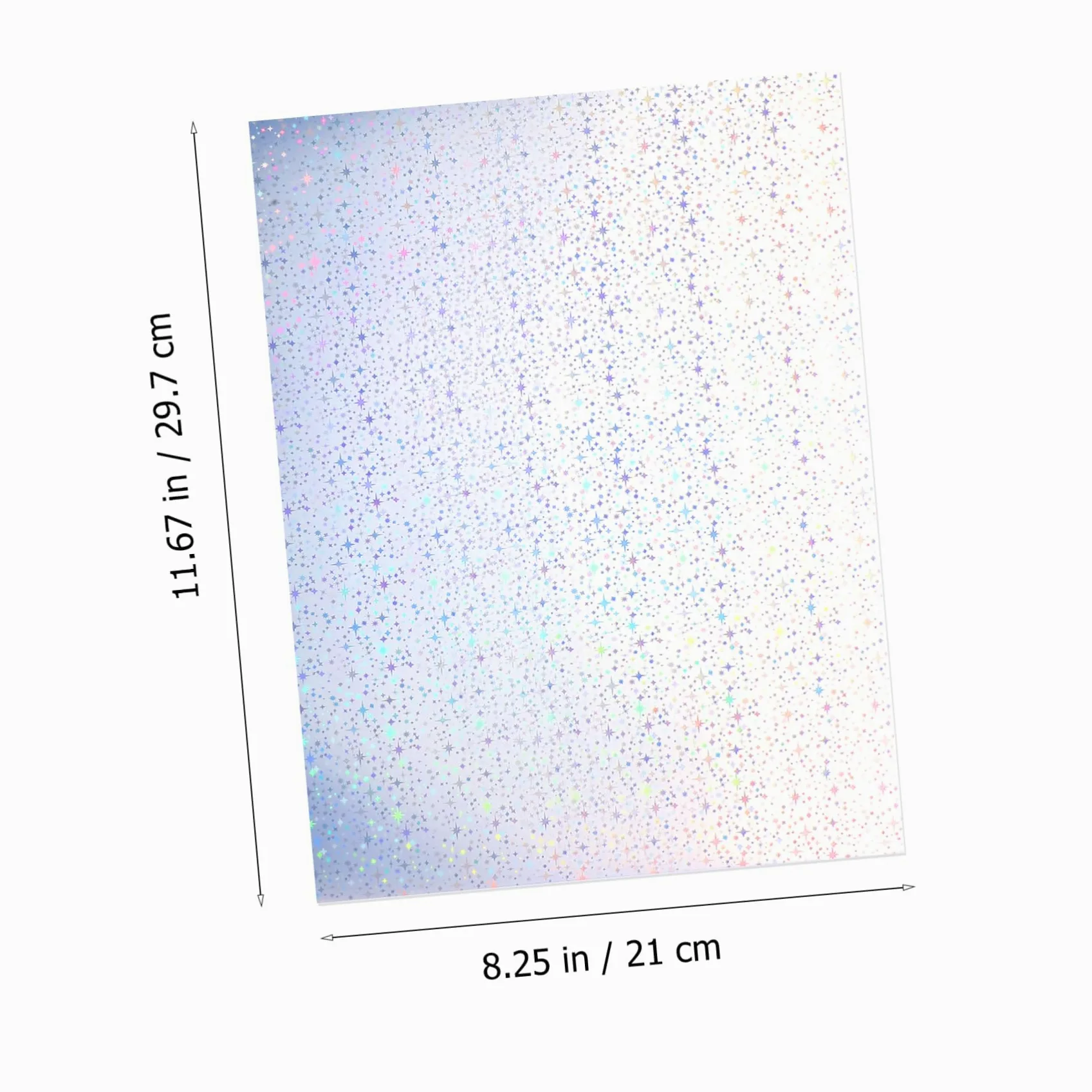 Carta Adesiva Olografica A4 20 Fogli per Stampante | Superficie Glitter, Spessore Medio e Stabile, per Lavoretti Artistici e Etichette Prezzo