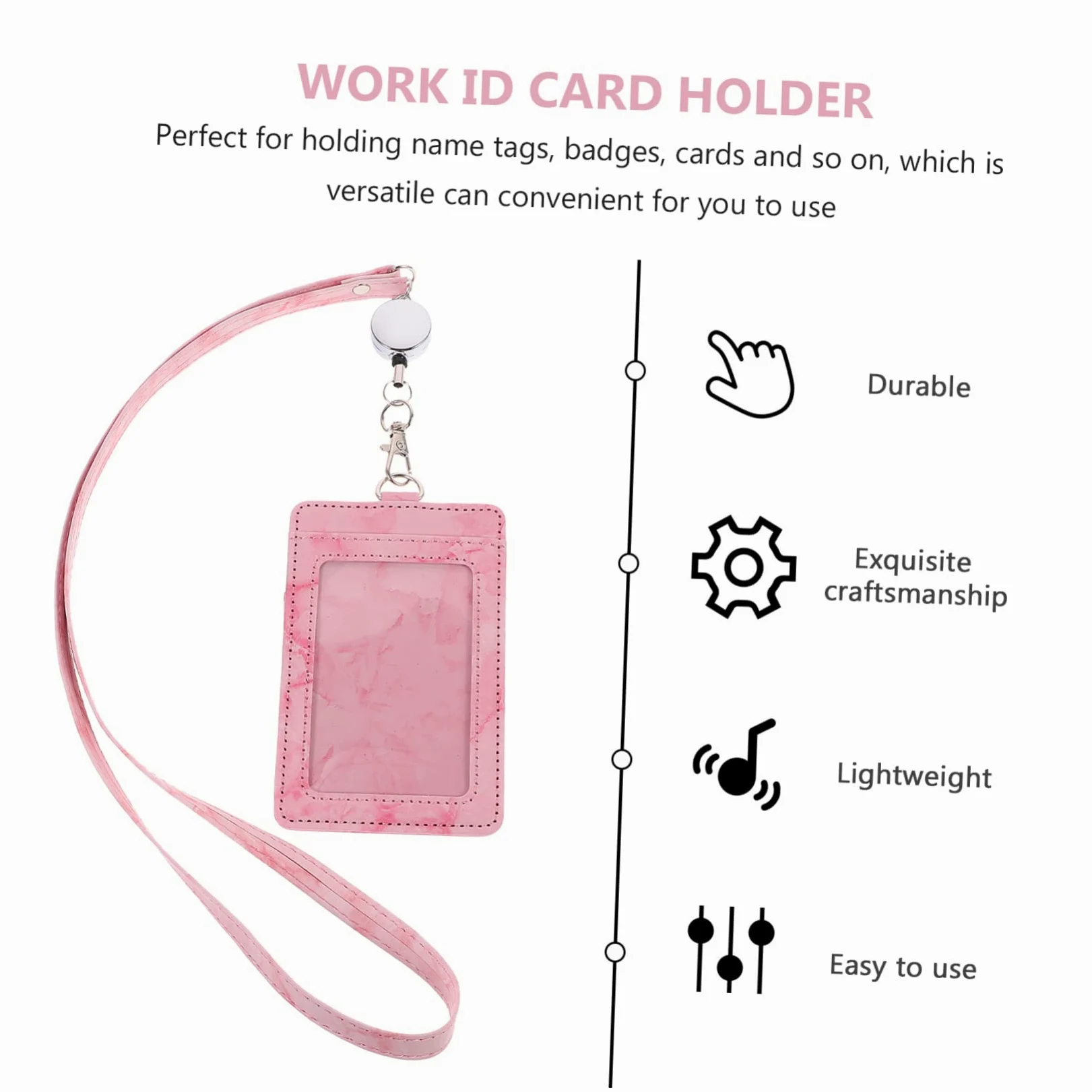 STOBOK 5sets Porta Badge Con Laccetto Copertura Id Retrattile Trasparente Per Lavoro Scuola e Eventi Di Ottimo Per Carte Di Identità Pass e Badge Professionali