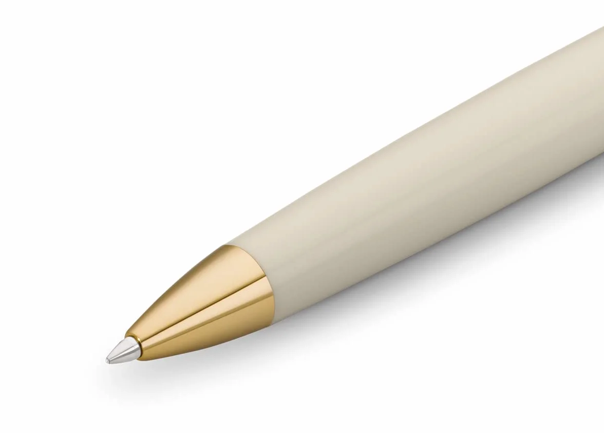 Kaweco STUDENT 50's Rock I Business Kuli - Penna a sfera in acrilico di alta qualità in blu e crema, con scatola regalo in metallo, 13 cm