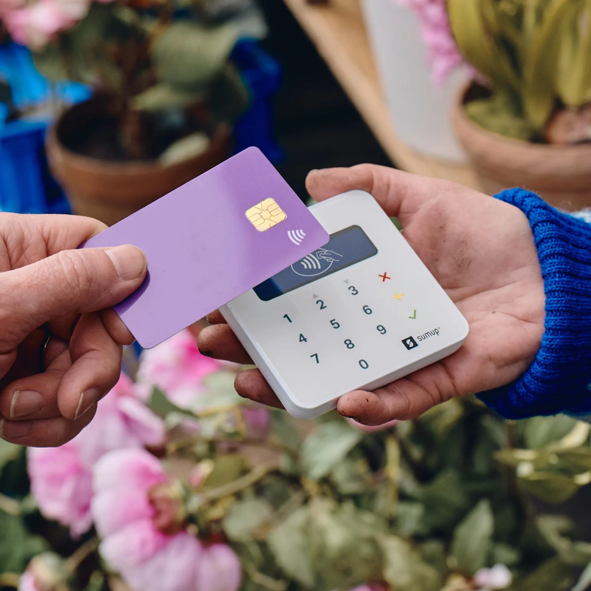SumUp Plus Lettore di Schede Bluetooth - NFC RFID Lettore di Carte di Credito per Smartphone