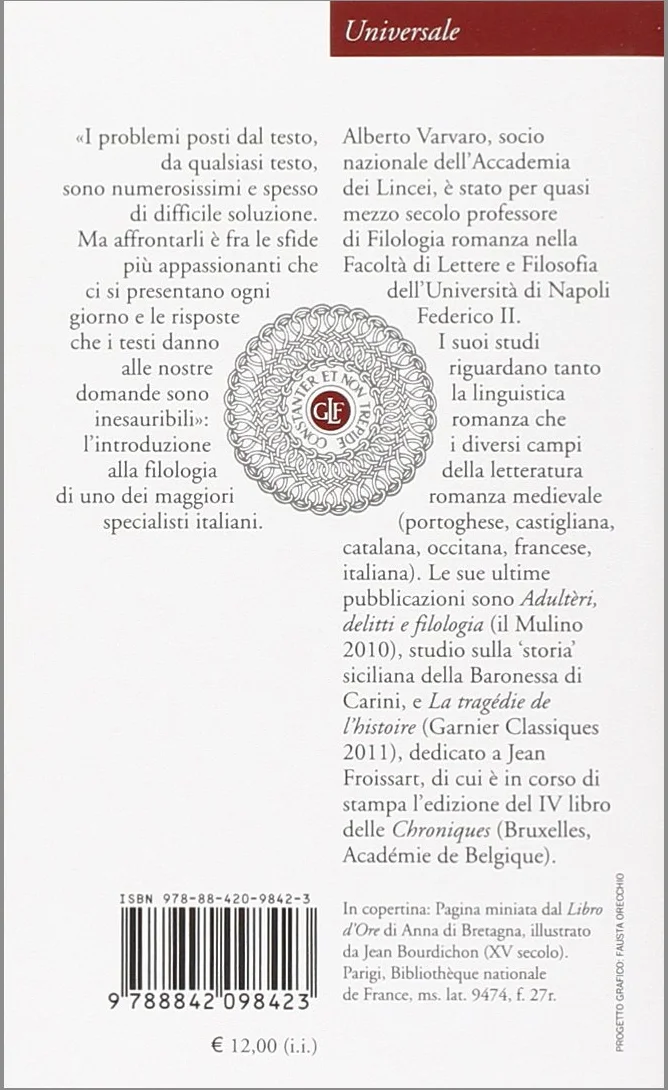 Prima lezione di filologia
