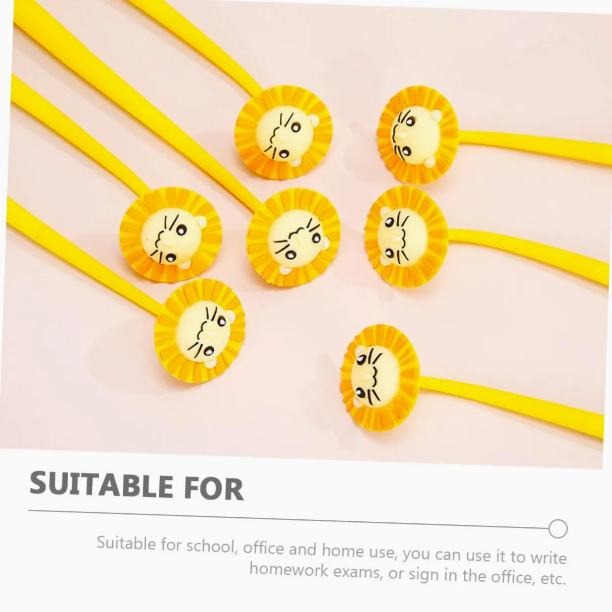 Set 10 Penne Gel a Inchiostro Nero Design Leone, Pennini a Punta Fine Ergonomici per Studenti e Ufficio, Penne da Scrittura Multifunzione per Firma e Cancelleria Creativa