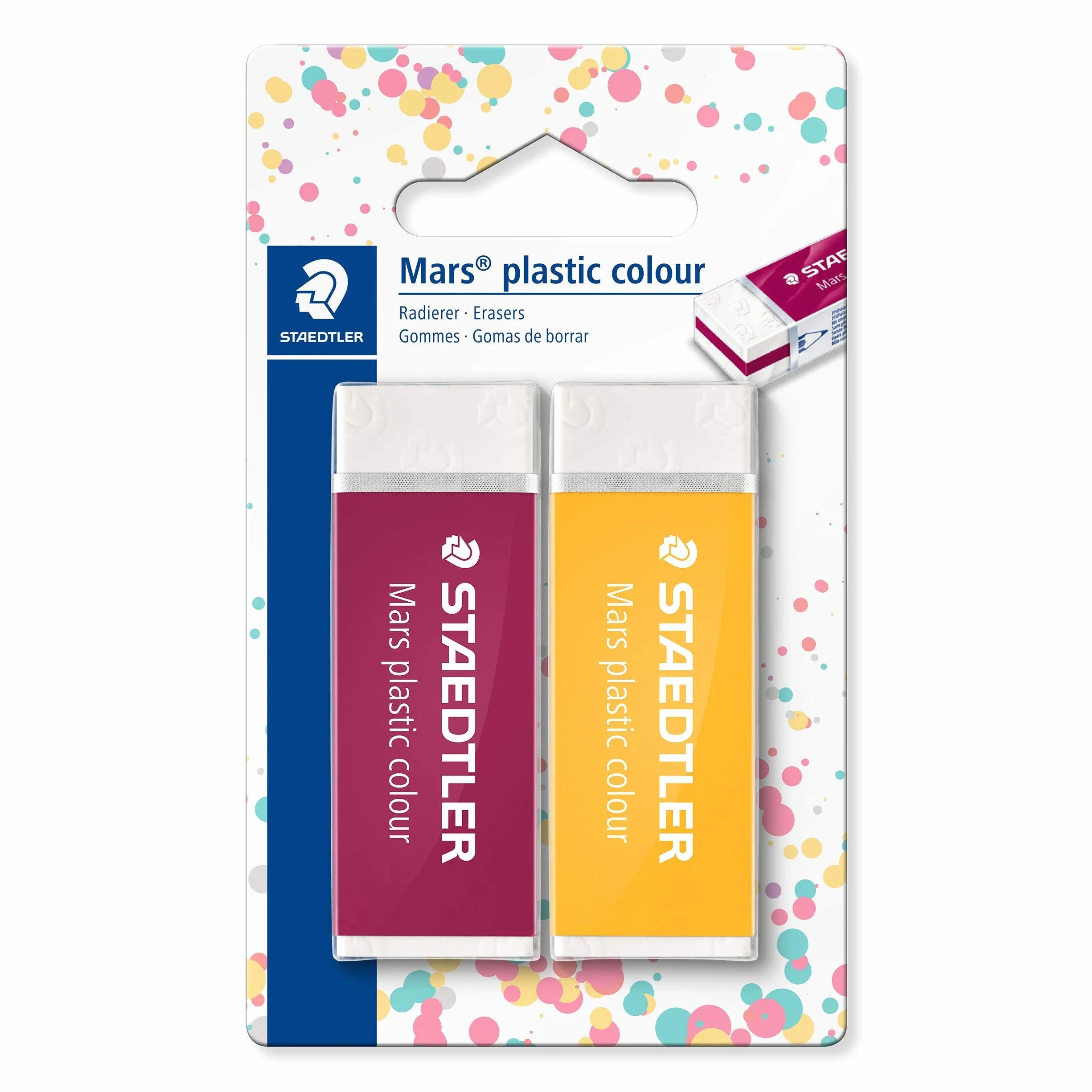STAEDTLER Mars Plastic Colour Sandwich Eraser Blistercard 2 sztuki