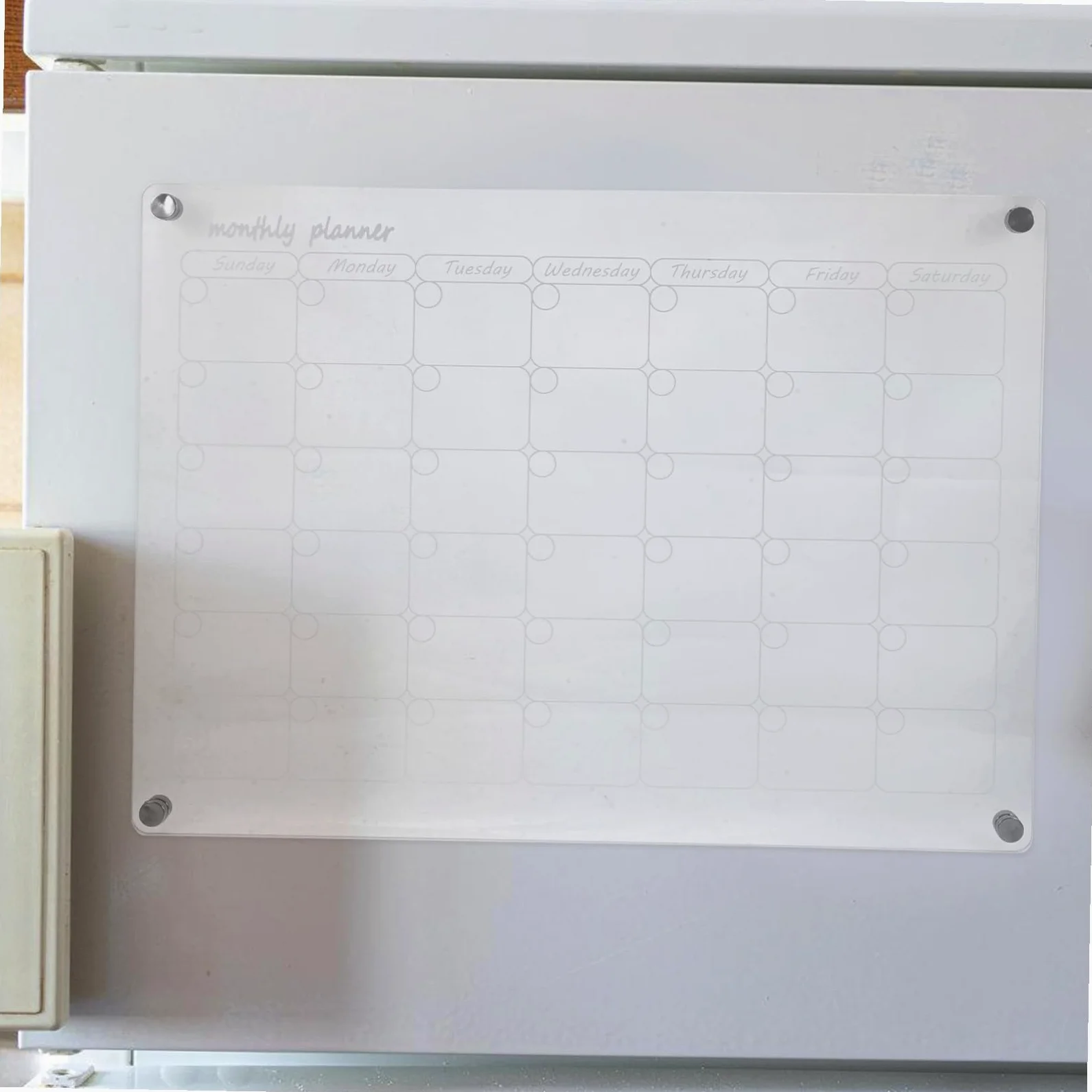 Calendario Magnetico Lavagna Settimanale e Mensile per Frigorifero Planner Pasti con Superficie Cancellabile Set Completo con Pennelli e Magneti Resistenti Organizer Cucina