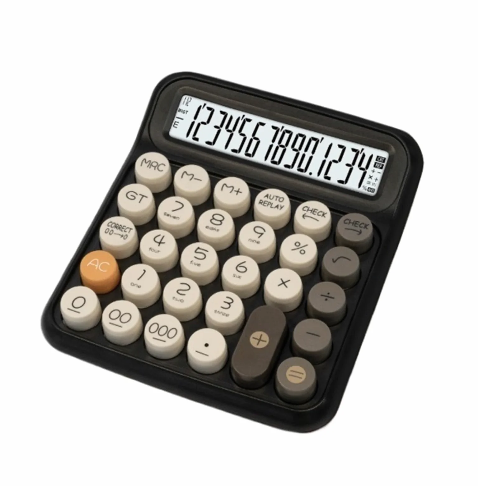 Calcolatrice Casa Ufficio Calcolatrice Multifunzione con Display A 14 Cifre Portatile E Adatta for L'Ufficio L'uso Domestico Perfetta per Scuola(Black)