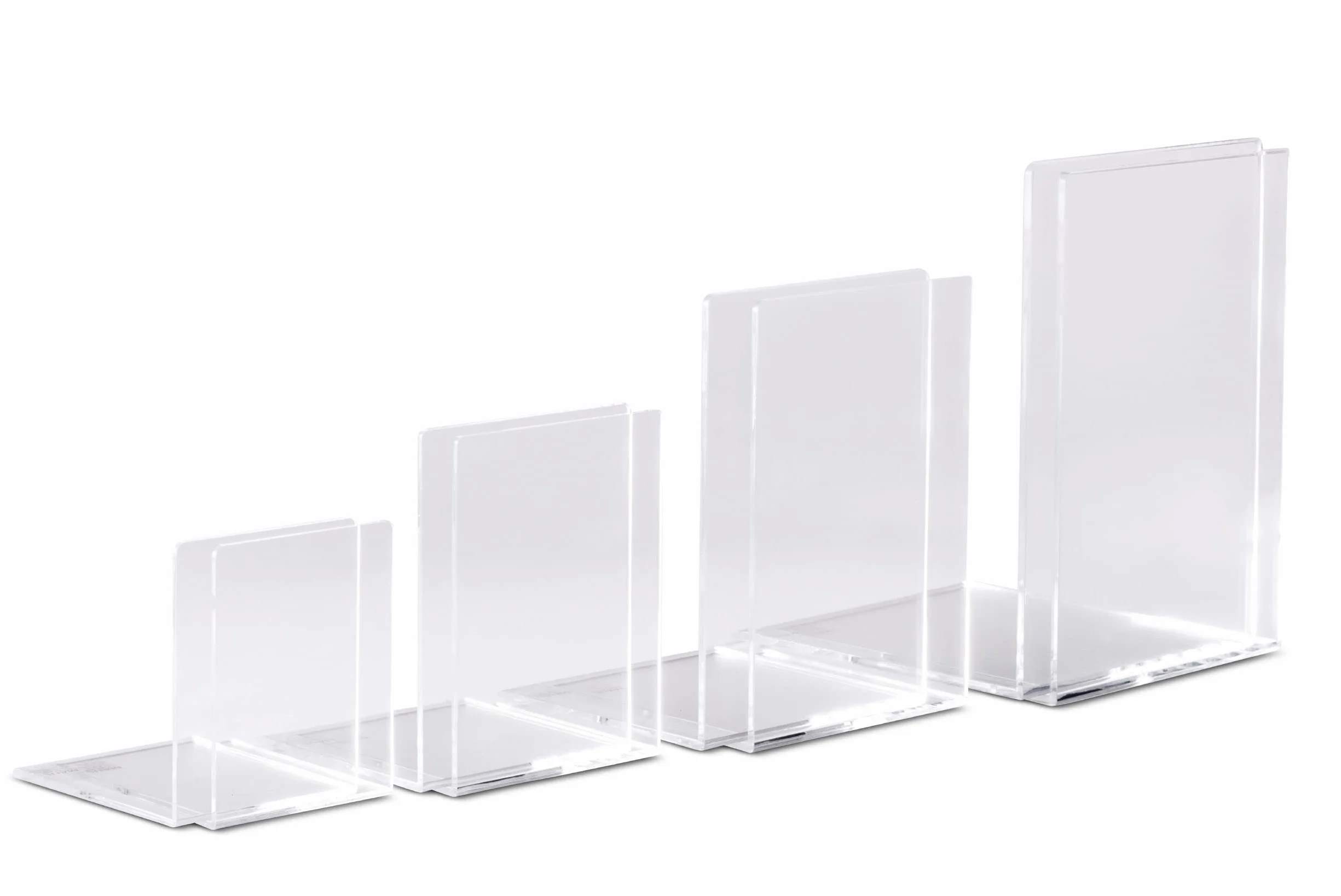 Fermalibri acrilico trasparente 10 x 8 x 10 cm 2 pezzi Moderno