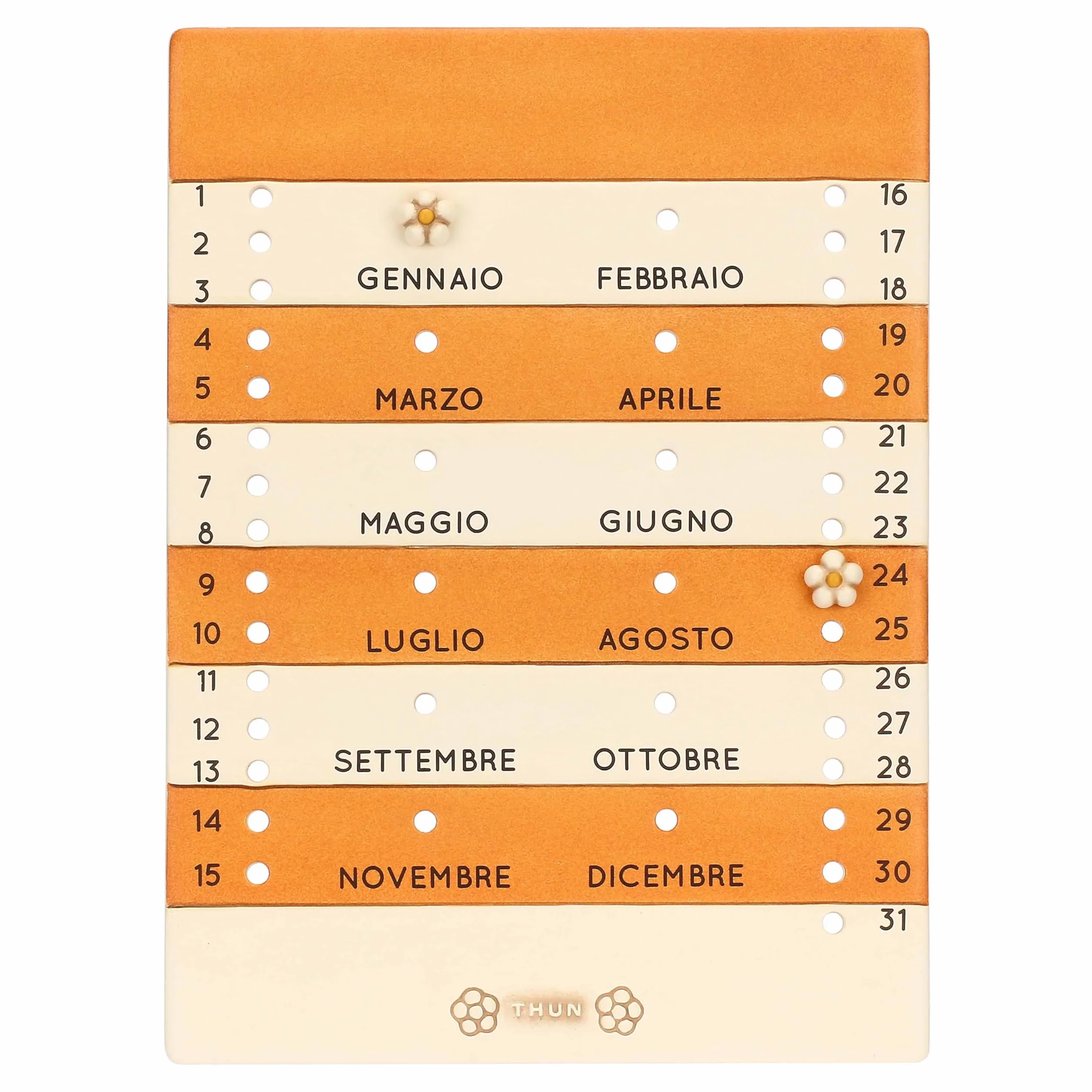 THUN - Calendario da muro - ceramica - Collezioen Chroma - 22 x 1,4 x 30 cm