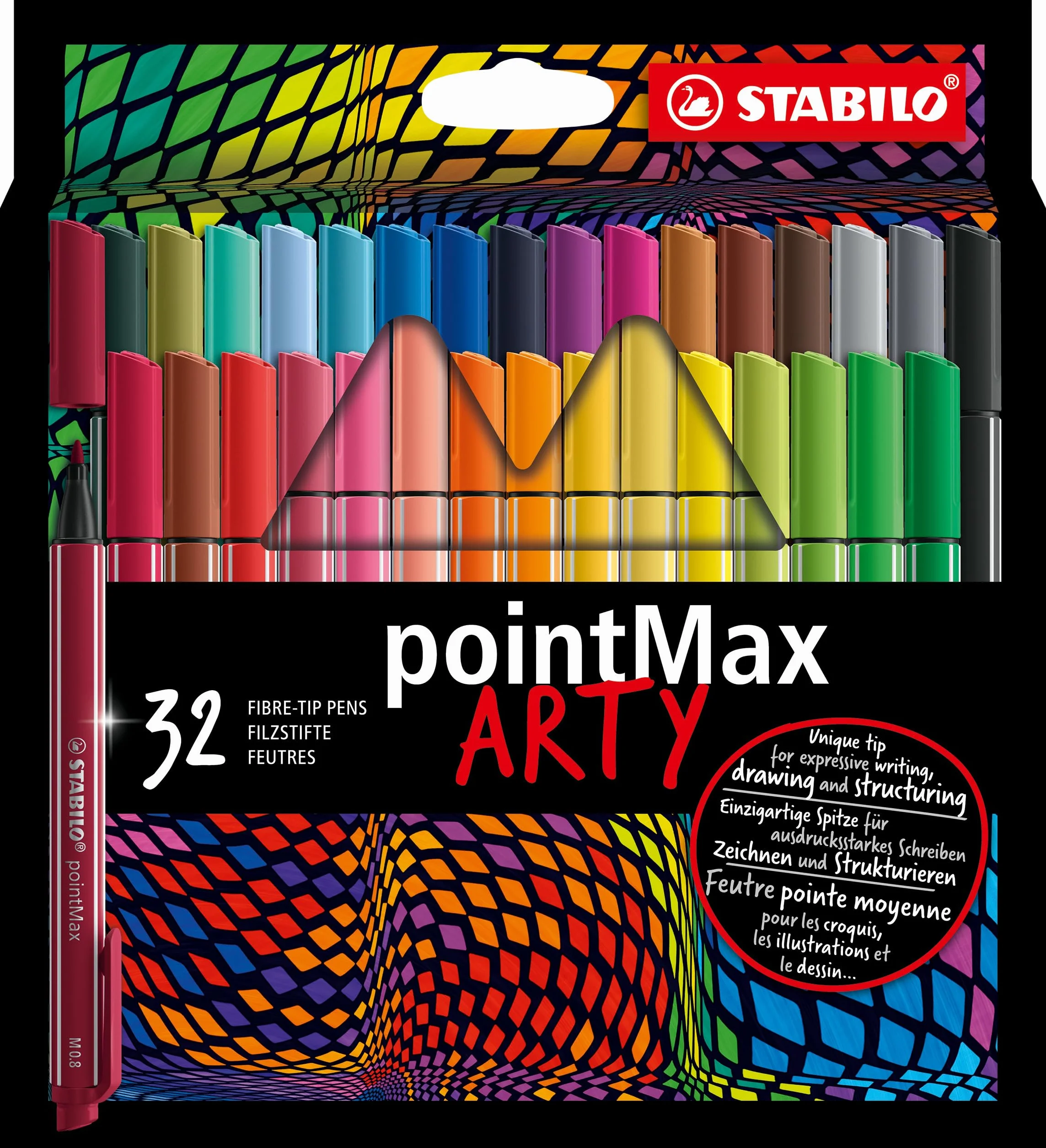STABILO - Fineliner Premium - pointMax | Confezione da 32 pezzi, colori assortiti