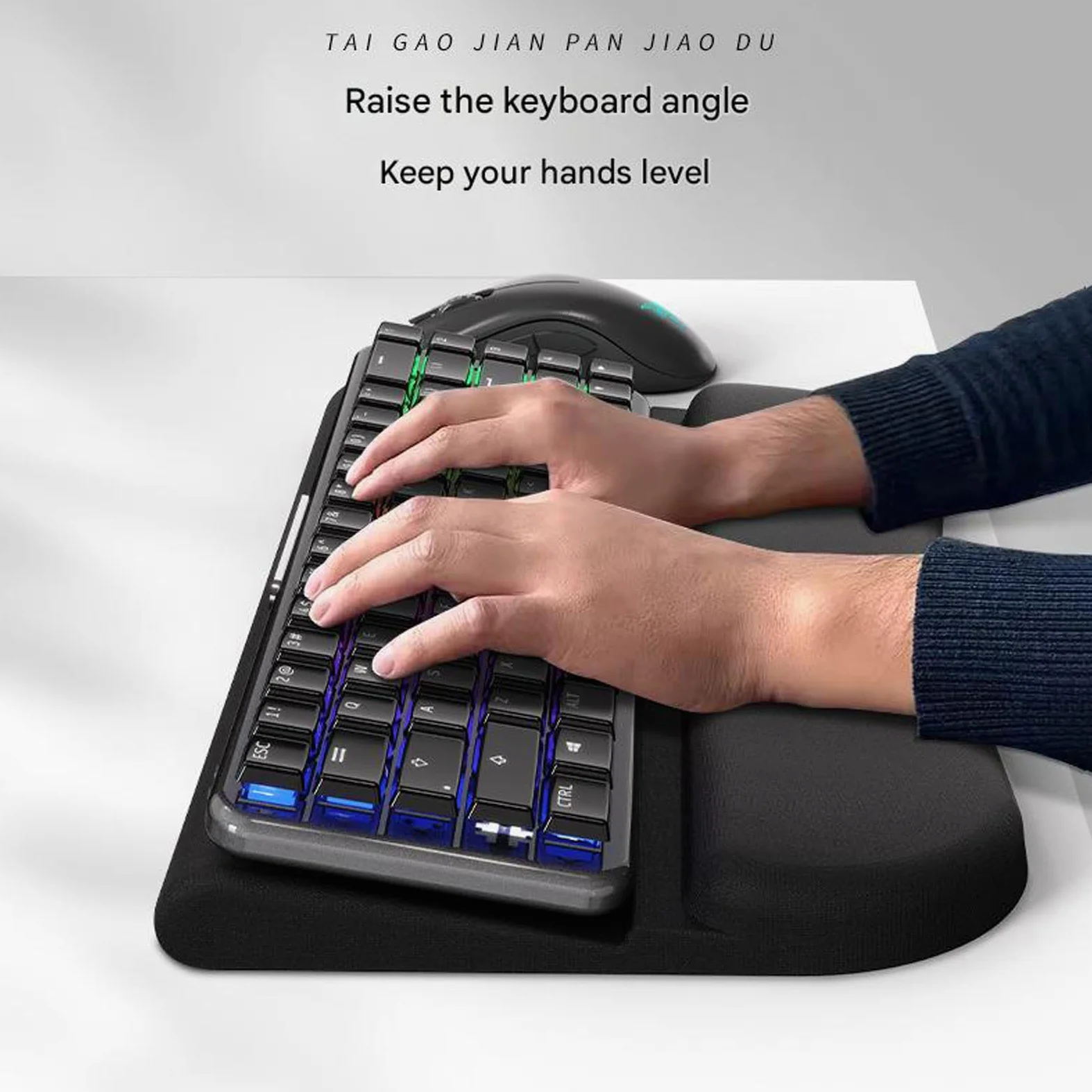 Poggiapolsi in silicone sottile trasportabile, ideale per pendolari e turisti che necessitano di un comfort ergonomico e antiscivolo per la digitazione