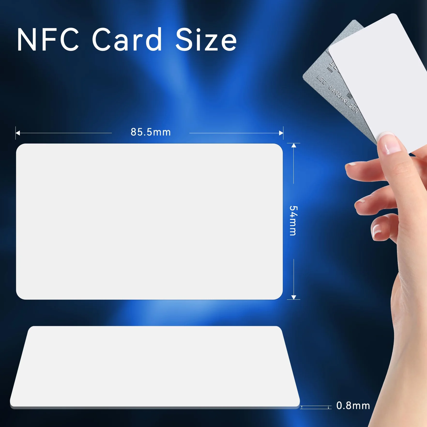 100 pezzi NFC Tag NFC Card, NTAG 215 NFC Chip Card Riscrivibili Scheda,504 Byte di Memoria,Compatibile con TagMo Android, Adatta a Tutti gli Smartphone e Dispositivi che Supportano NFC