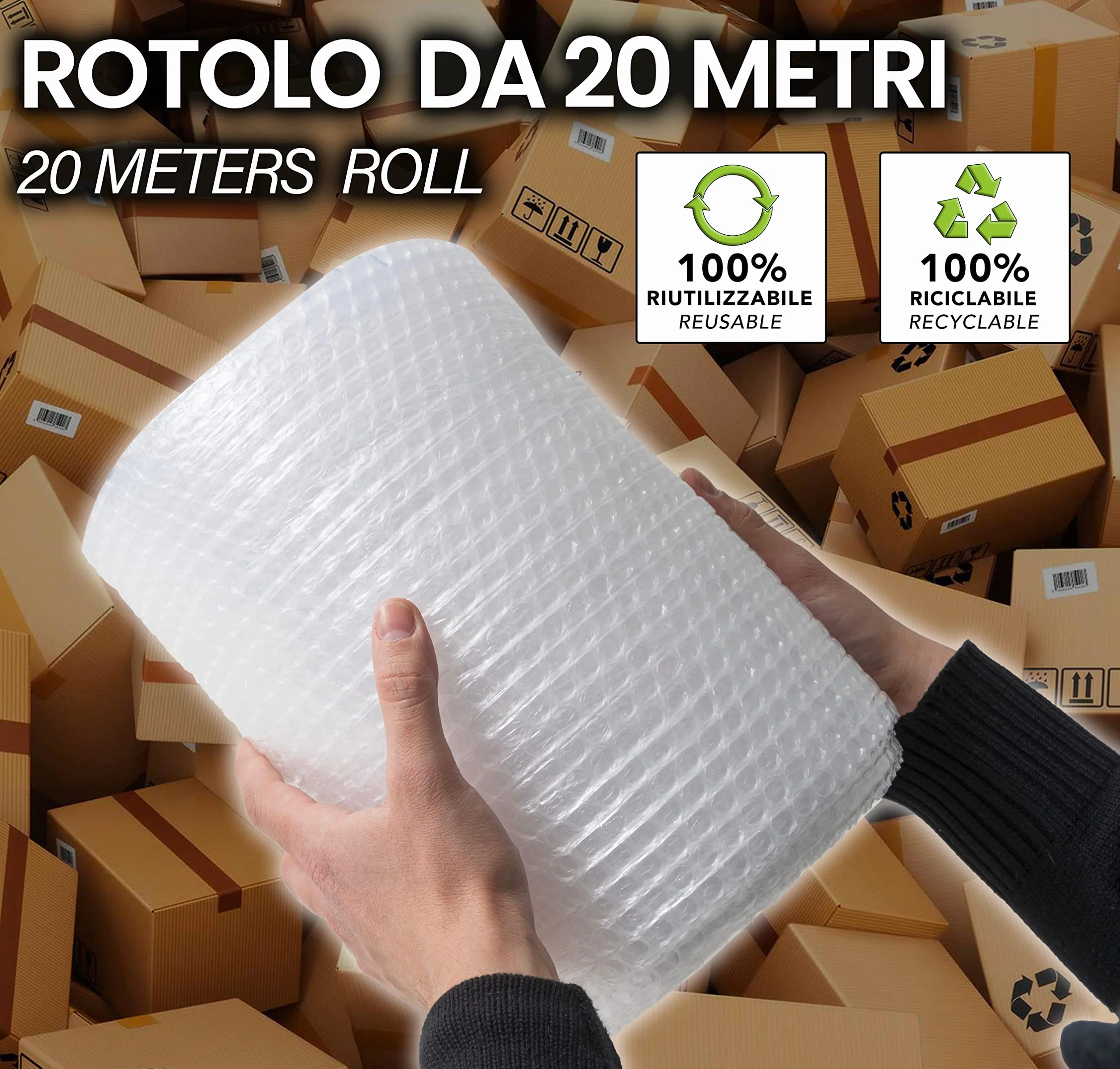 IPEA Pluriball Rotolo 20m x 30cm 50 g/mq Antistrappo Antiurto Imballaggio