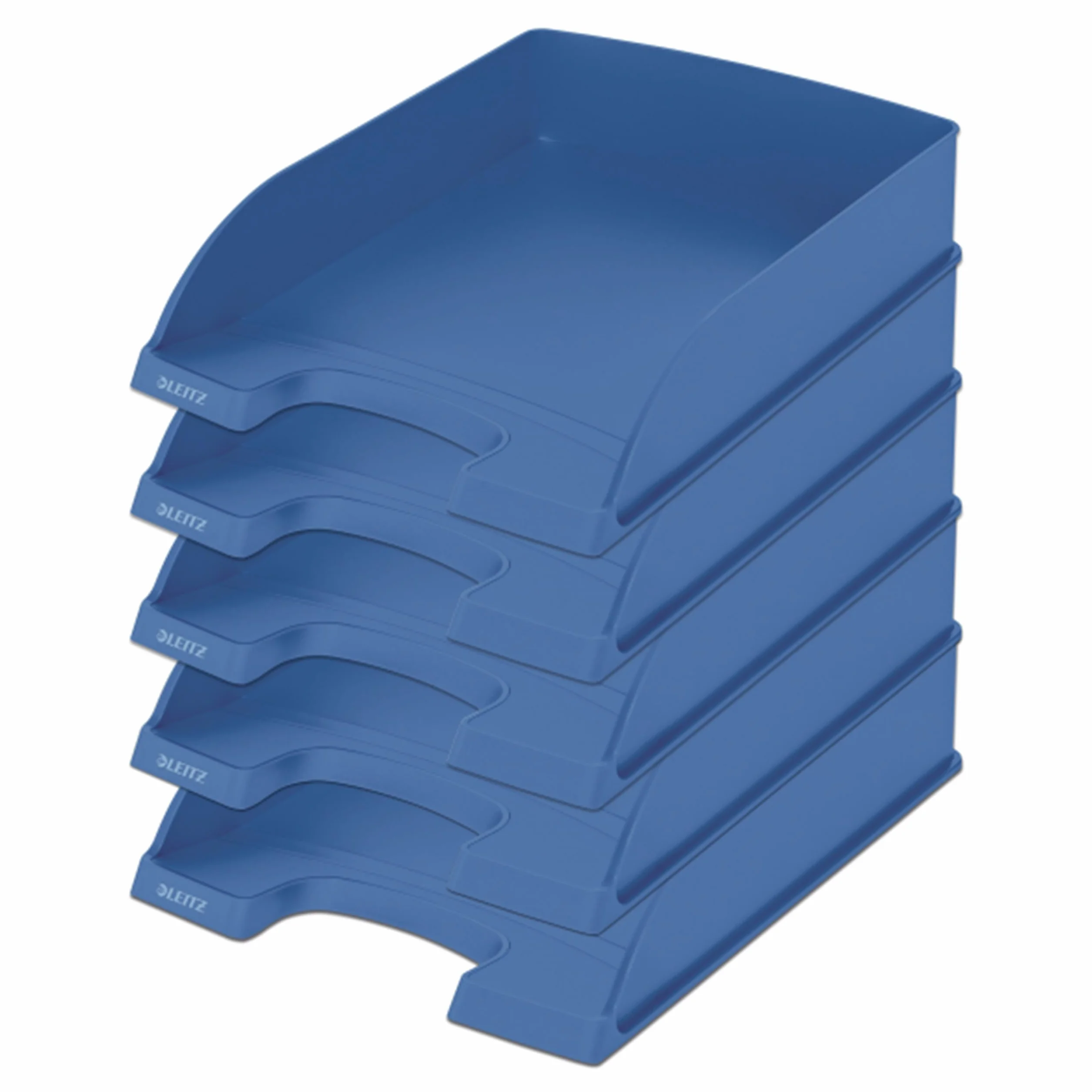 Leitz Recycle - Vaschetta porta documenti A4 ufficio scrivania 5 pezzi Organizer porta corrispondenza Blu