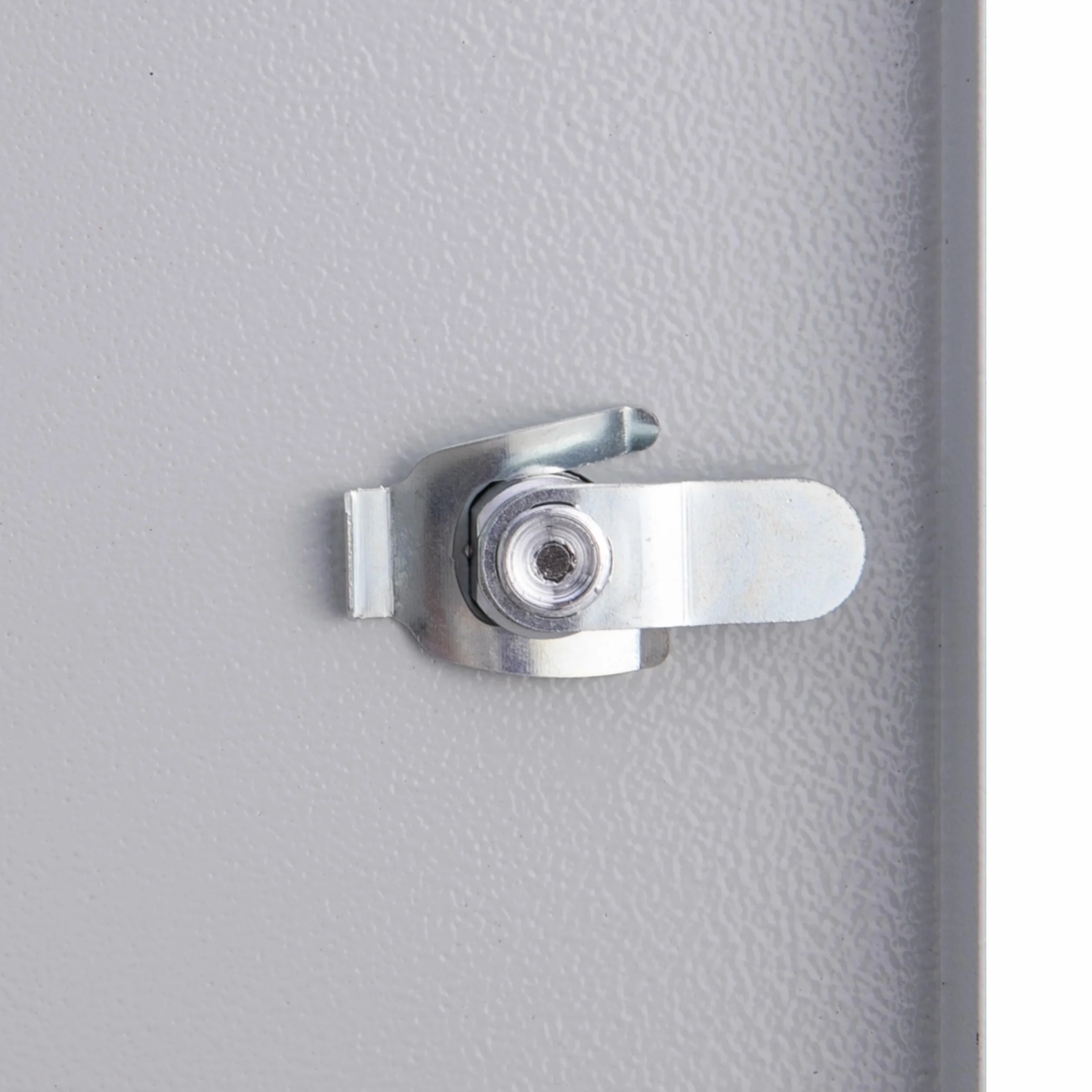 Relaxdays Cassetta Portadocumenti DIN A4 con Serratura, 2 Chiavi, Maniglia, Sicurezza, Grigio Chiaro, 7x37x27 cm