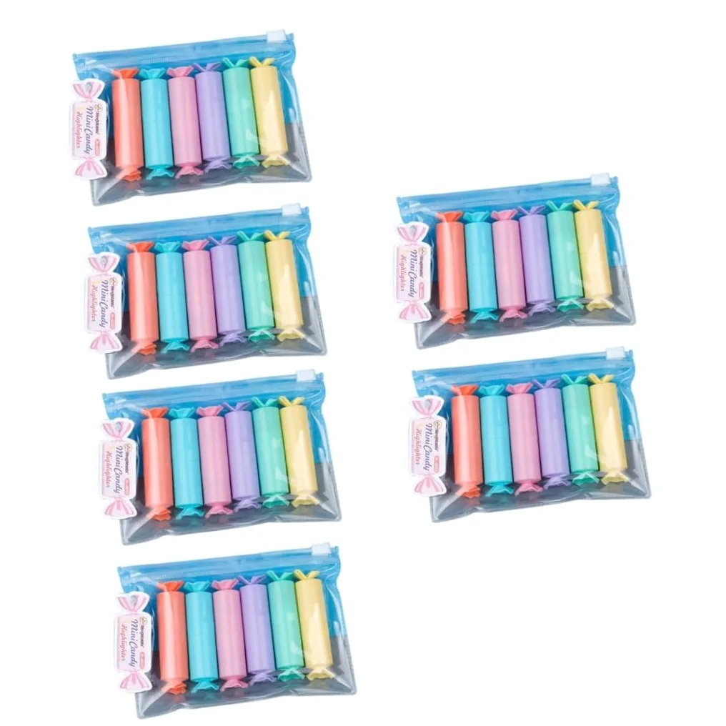 Ciieeo 36 Pz Evidenziatore Penna a Punta Fine Pennarelli Evidenziatori Di Caramelle Penne Estetiche Materiale Scolastico Per Insegnanti Lavagna Plastica Alunno Tergicristallo Portatile