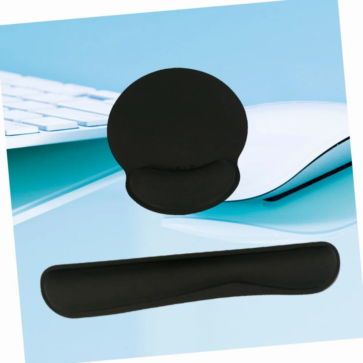 NUOBESTY Poggiapolsi in Memory Foam - Supporto Lento Per Tastiera E Mouse Comodo Per Lufficio E La Casa