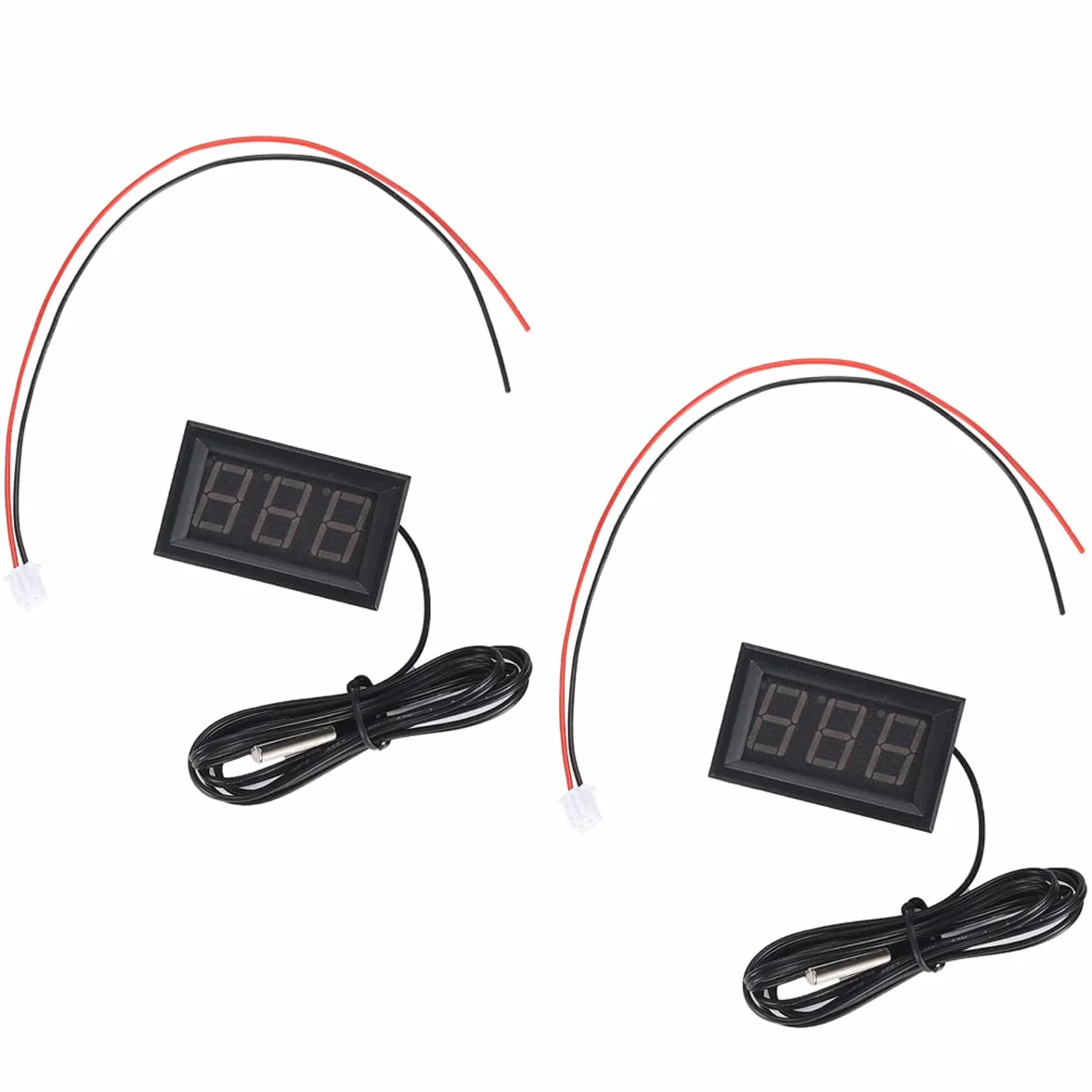 Greluma Termometro Digitale LED 0.56 Pollici 12V -50~110°C Sonda NTC Impermeabile Rosso