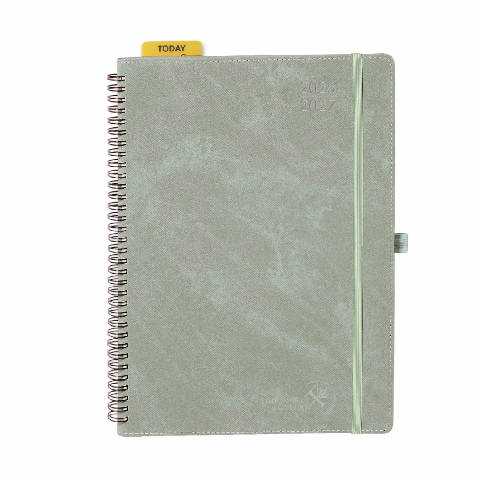 POPRUN Agenda settimanale accademica 2026-2027, di grandi dimensioni, 21 x 29,8 cm, da luglio 2026 a giugno 2027, calendario rilegato a spirale con layout verticale, fessure orarie, copertina morbida
