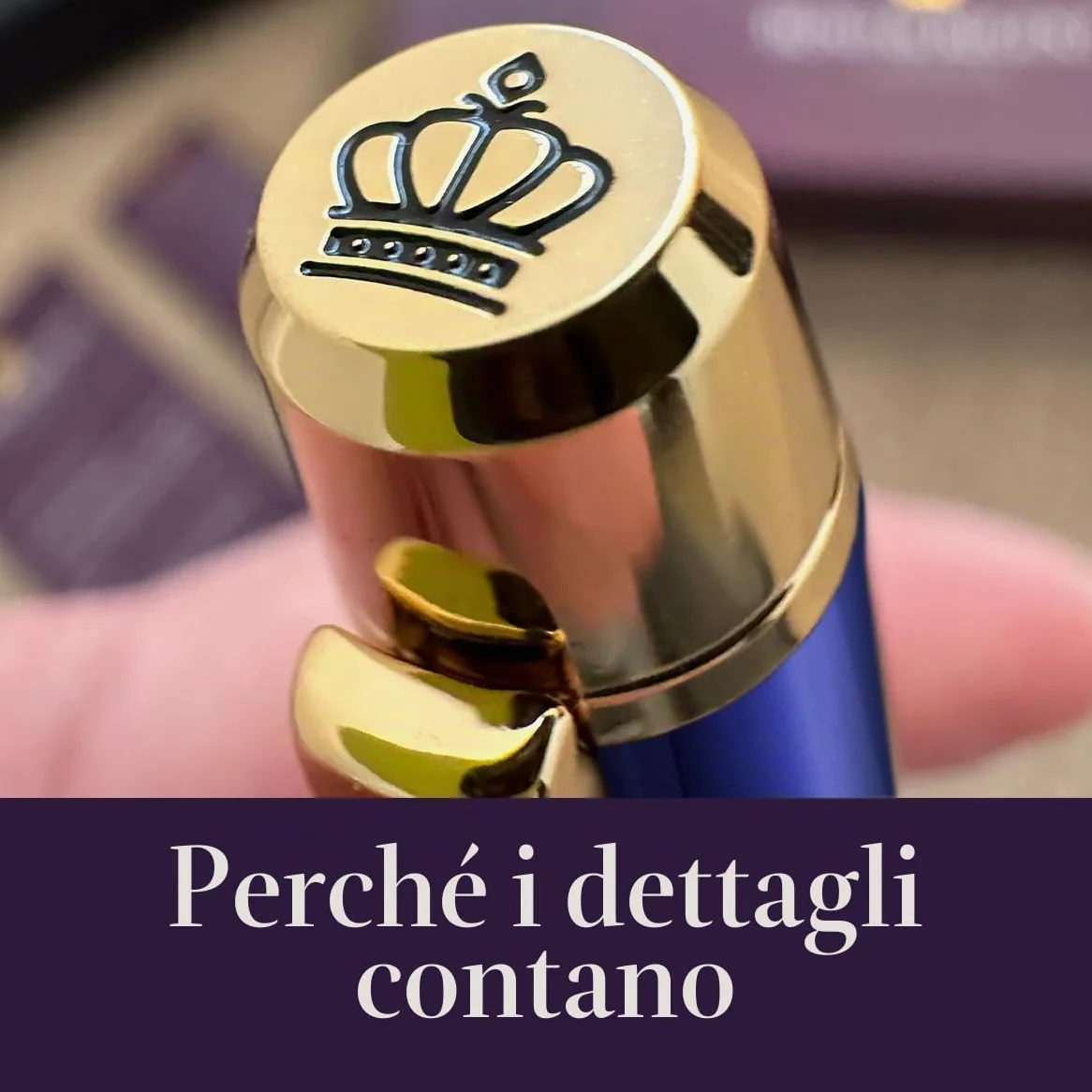 Bond & Regent Penna roller di lusso certificata di alta qualità blu reale e oro 24 carati | Bel regalo per uomini e donne