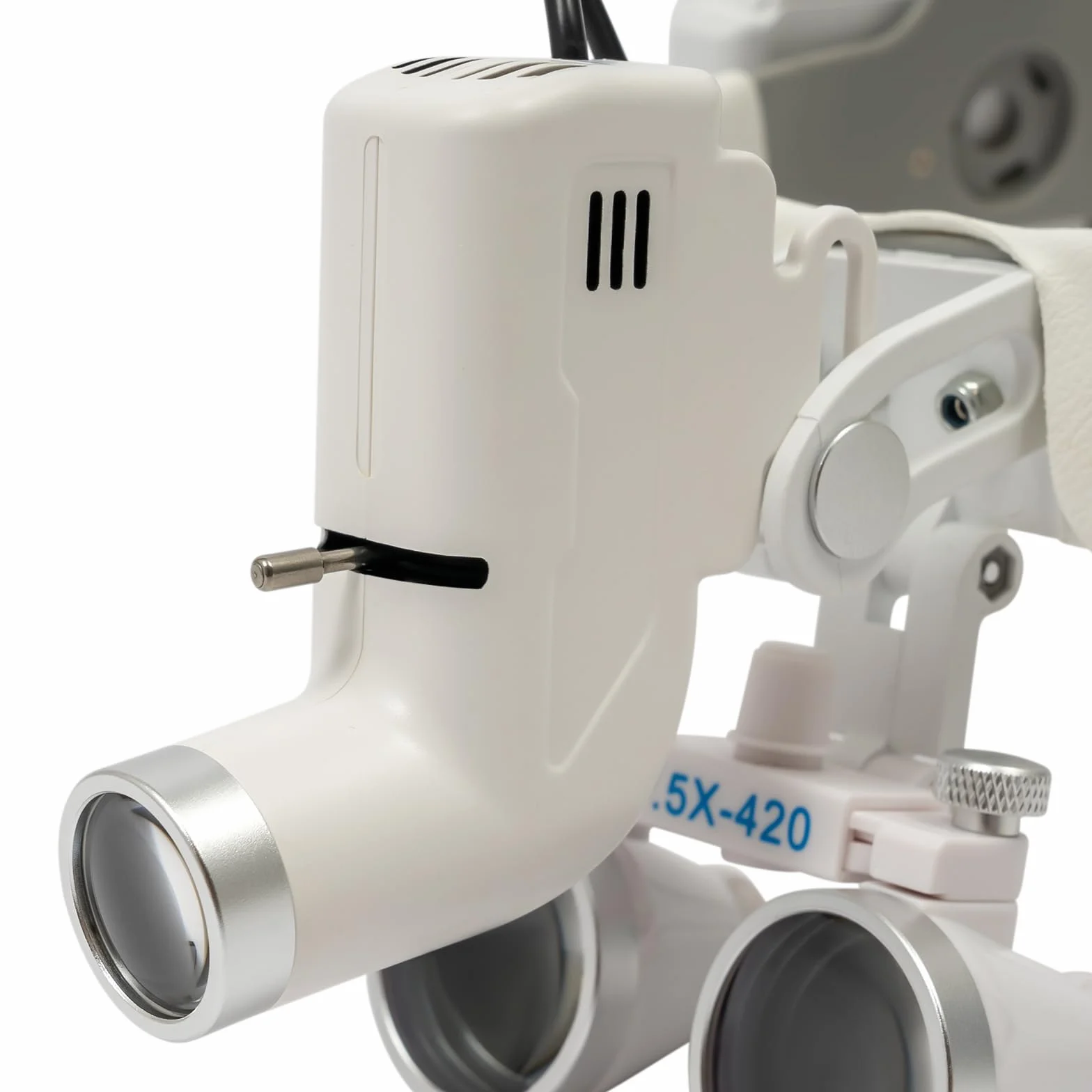 Occhiali da ingrandimento dentista con luce, medici dentali, chirurgici, 3,5 x 420 mm, con lampada regolabile, 5 W, LED, per medicali, chirurgia, cosmetici, chirurgia plastica