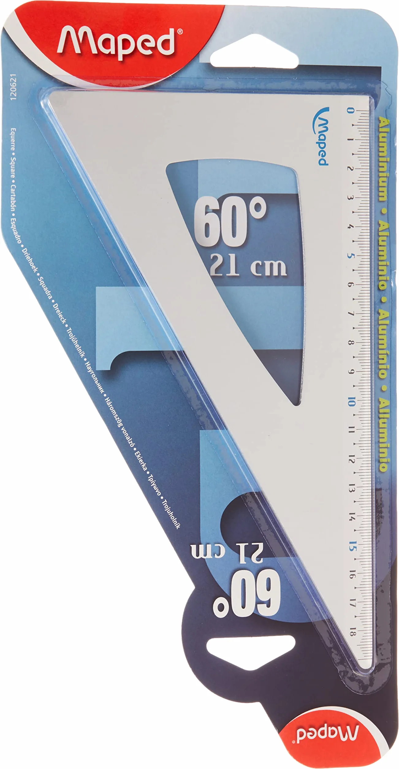 Maped Squadra a 60° alluminio anodizzato 21 cm Grigio
