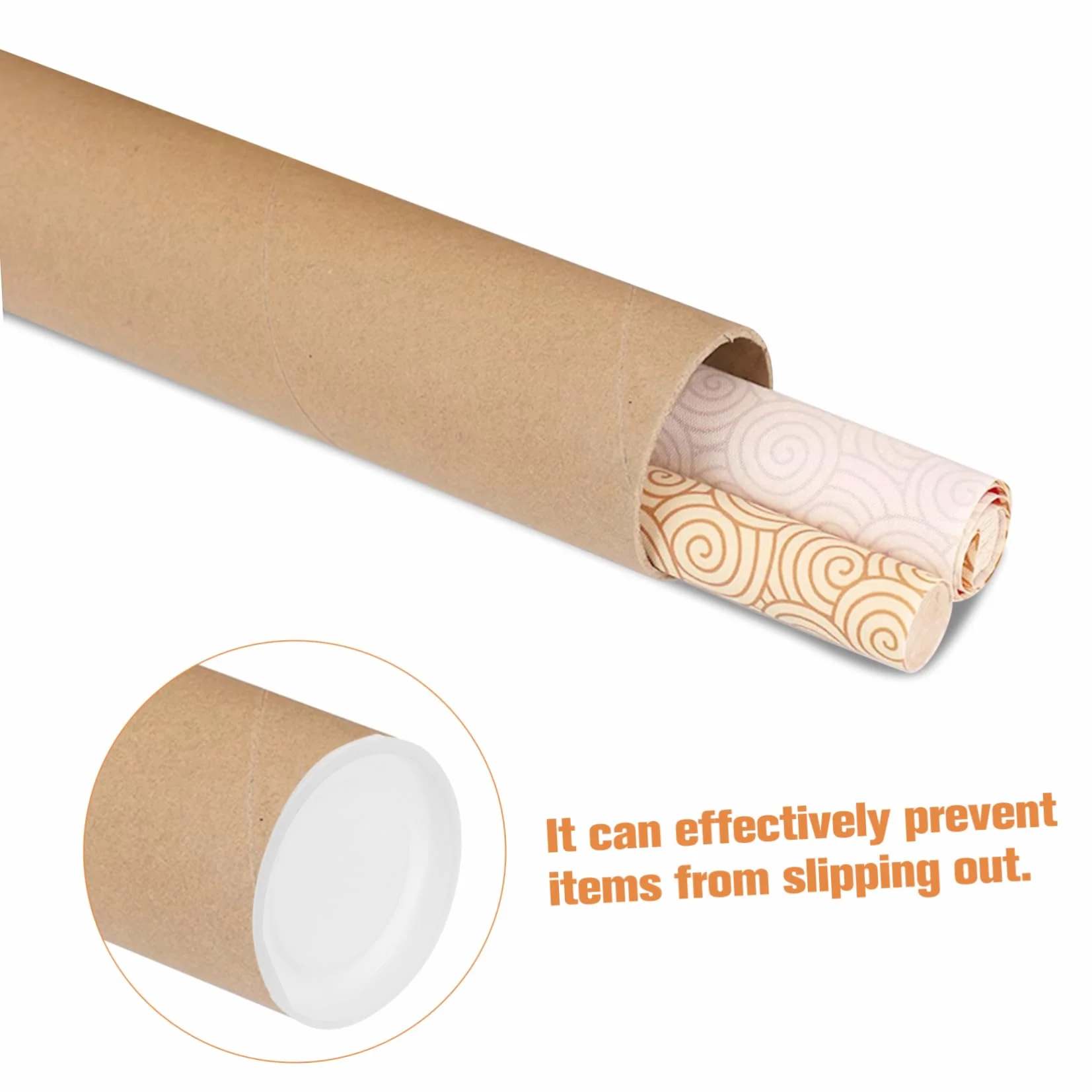 Tappi Terminali per Tubi di Carta Kraft 60 mm 20 Pezzi Plastica Bianca Cappucci Protettivi per Spedizione