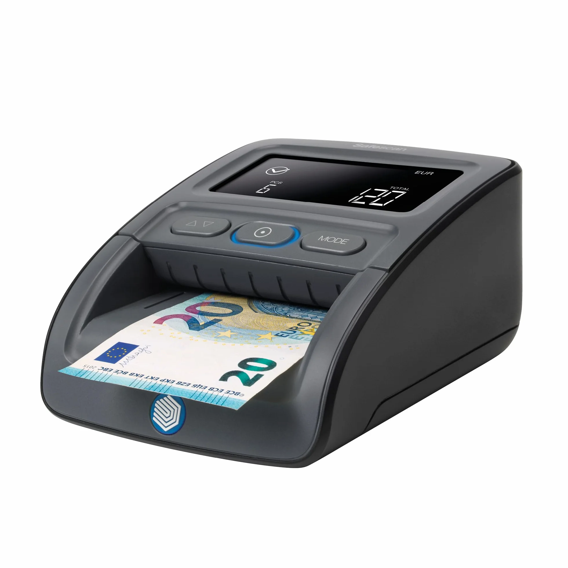Safescan 155-S Verifica banconote false automatico che verifica rapidamente le banconote, Verificatore del falso a 7 punti, Accurato Verifica banconote al 100%