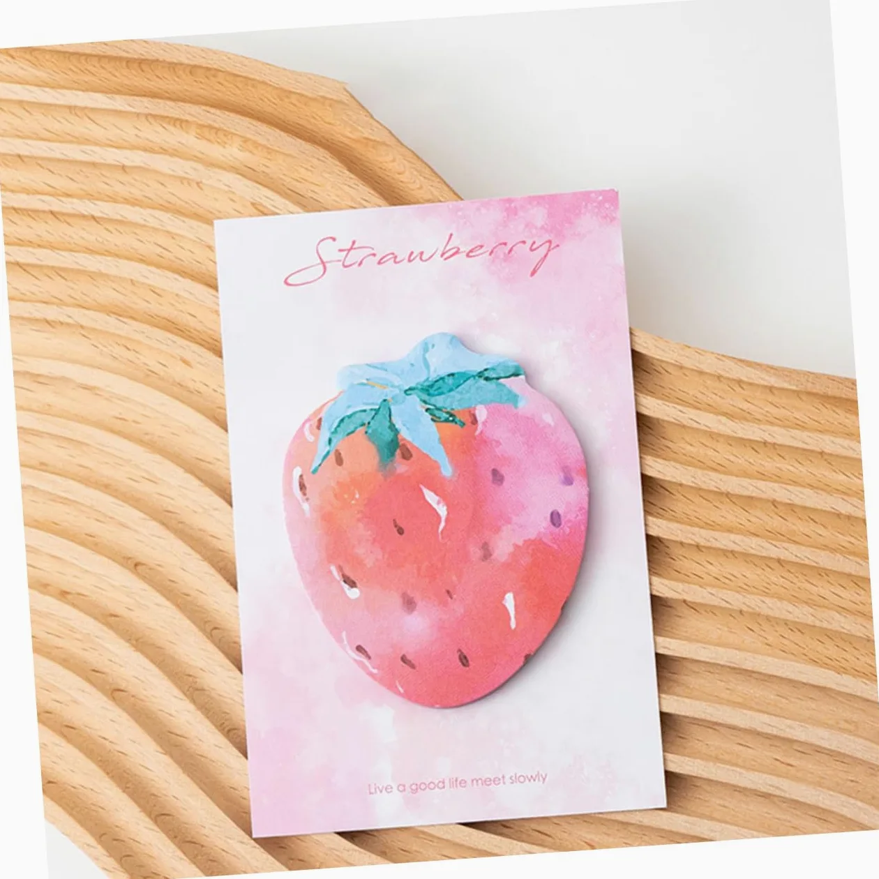 Uonlytech 4 Pezzi 8 Note Adesive a Forma Di Frutta Colorato Divertente Pastiglie Taccuini Di Uso Quotidiano Taccuini Portatili Adesivi Per Libri Schede Del Libro Pad Di Memo Compatti Carta