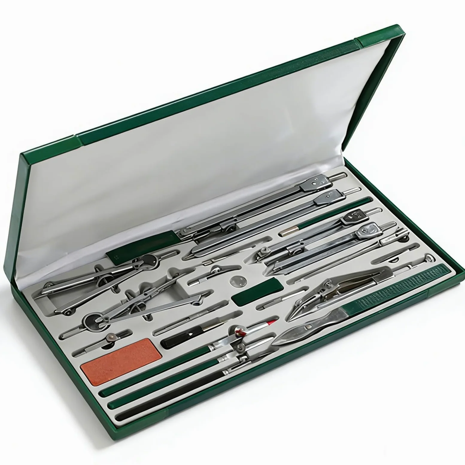 Set 23 Compassi In Acciaio Inox Per Disegnare Cerchi E Misurare Angoli | Modello Di Grandi Dimensioni (15x28,3 Cm), Adatto Alla Progettazione Architettonica E Ingegneristica