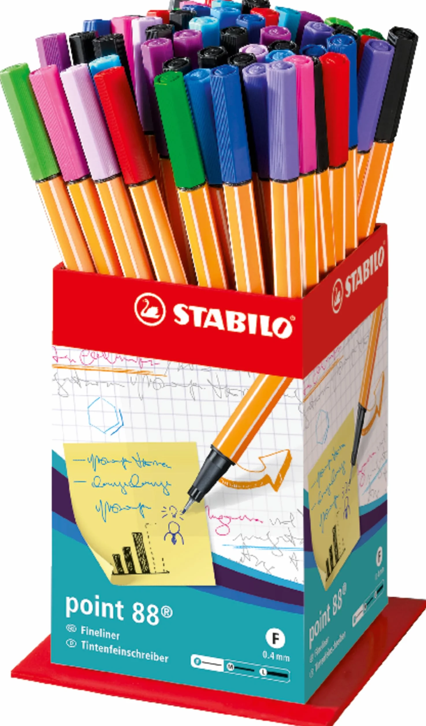 STABILO point 88 - Fineliner - Display da 60 - Colori assortiti