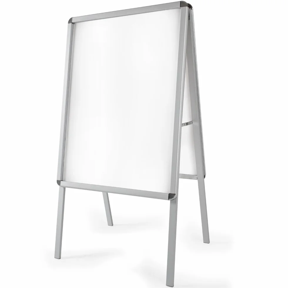 tectake® Cavalletto Espositore Pubblicitario A1, In Alluminio, per Interno ed Esterno, Portacartelloni Bifacciale, Adatto per Poster DIN A1, 2 Fogli Protettivi Contro Sporco e Intemperie, 64x65x118 cm