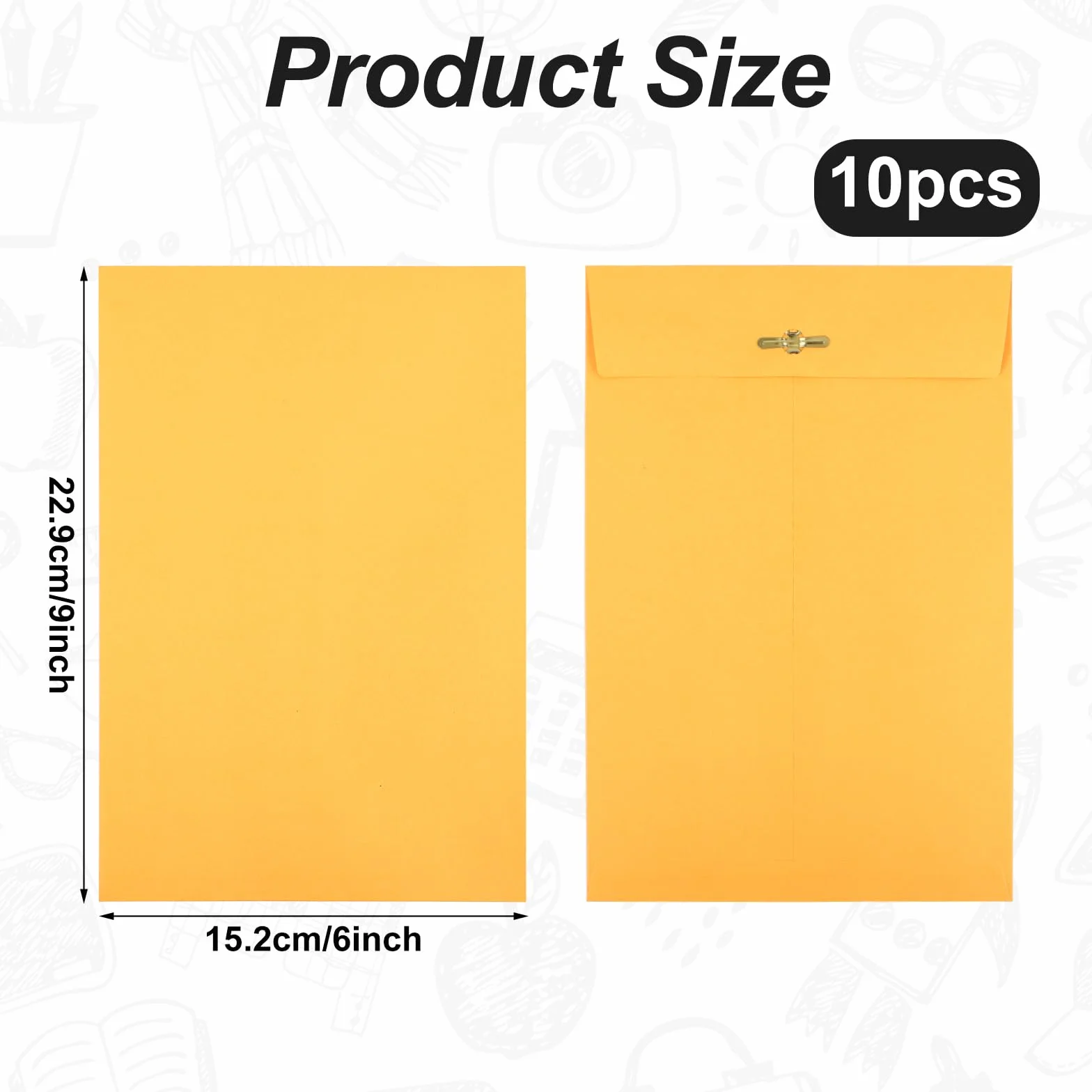 Buste Kraft Grandi Spesse con Chiusura Adesiva Heavy Duty 15,2x22,9cm 10pz