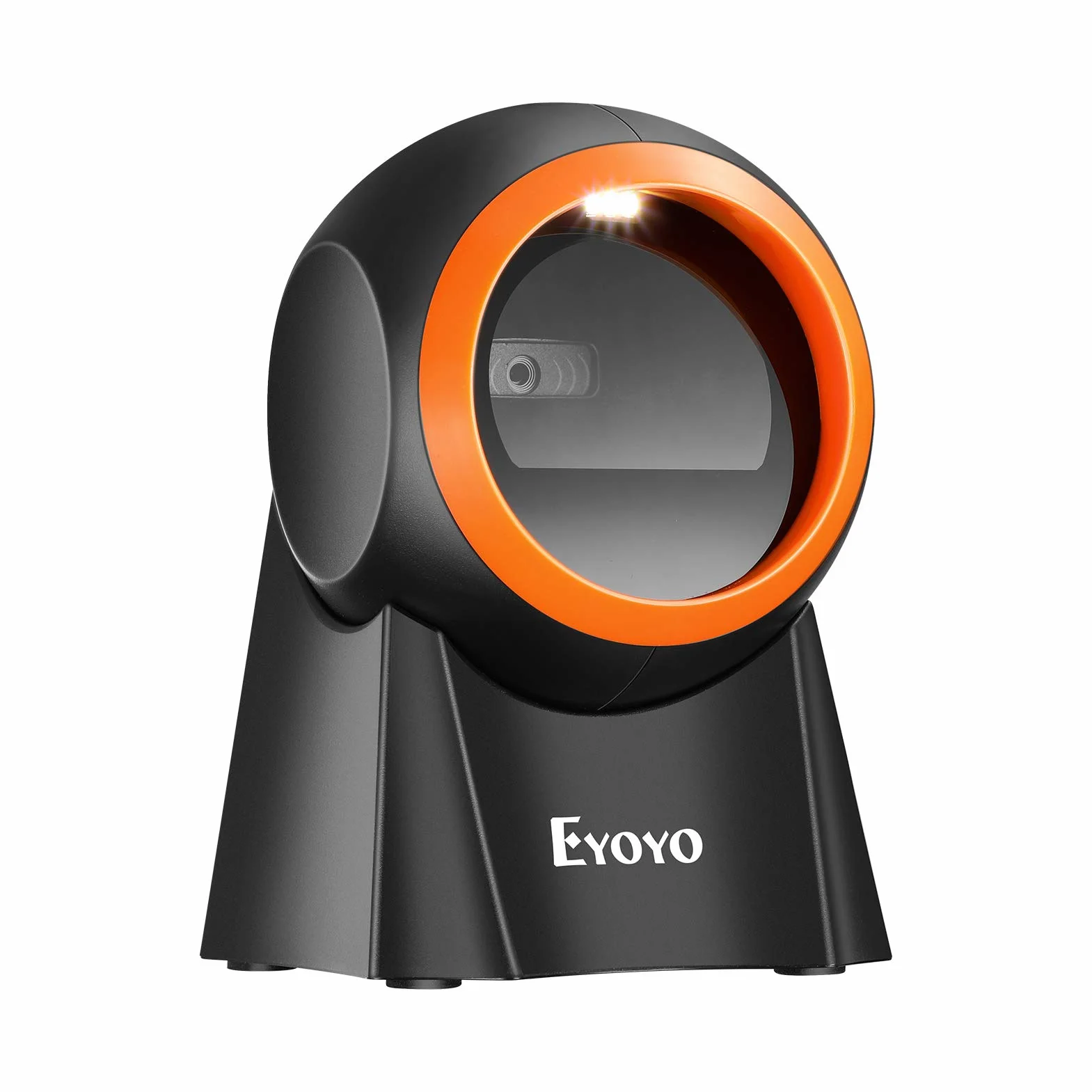 Eyoyo 1D 2D QR Scanner di codici a barre desktop con grande finestra di scansione, lettore di codici a barre a mani libere Scanner con piattaforma di scansione dello schermo QR per magazzino, PC