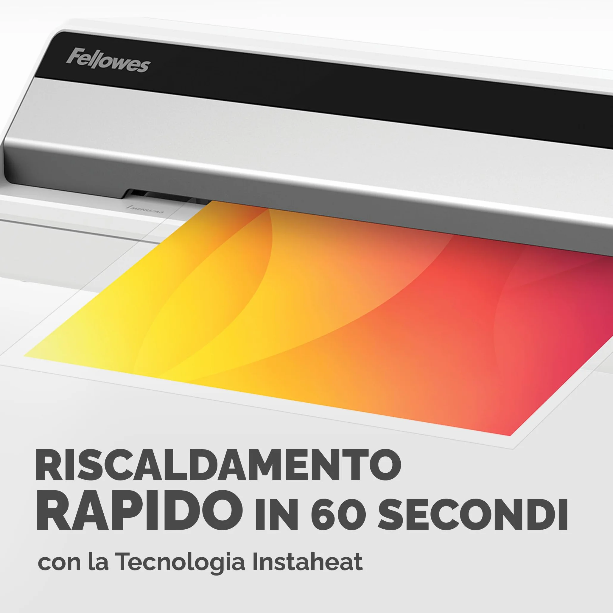 Fellowes Saturn A3 Plastificatrice per piccoli uffici – InstaHeat, pronta in 60 secondi, anti-inceppamento, spegnimento automatico – per pouches 80/100/125 micron – include 10 pouches – casa e ufficio