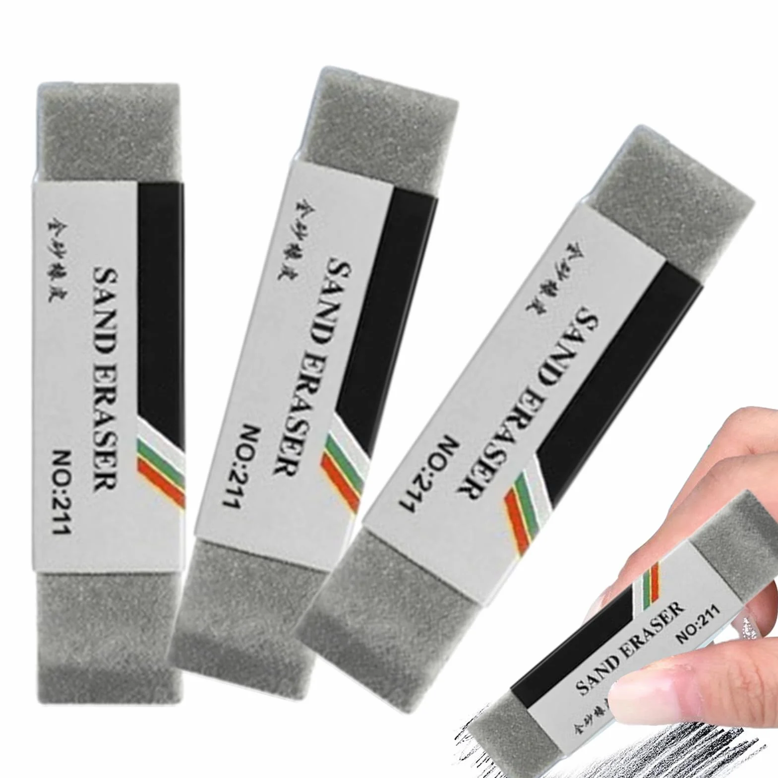 Gomma Naturale per Inchiostro 3 Pezzi, Antisbavatura per Calligrafia e Disegno Tecnico