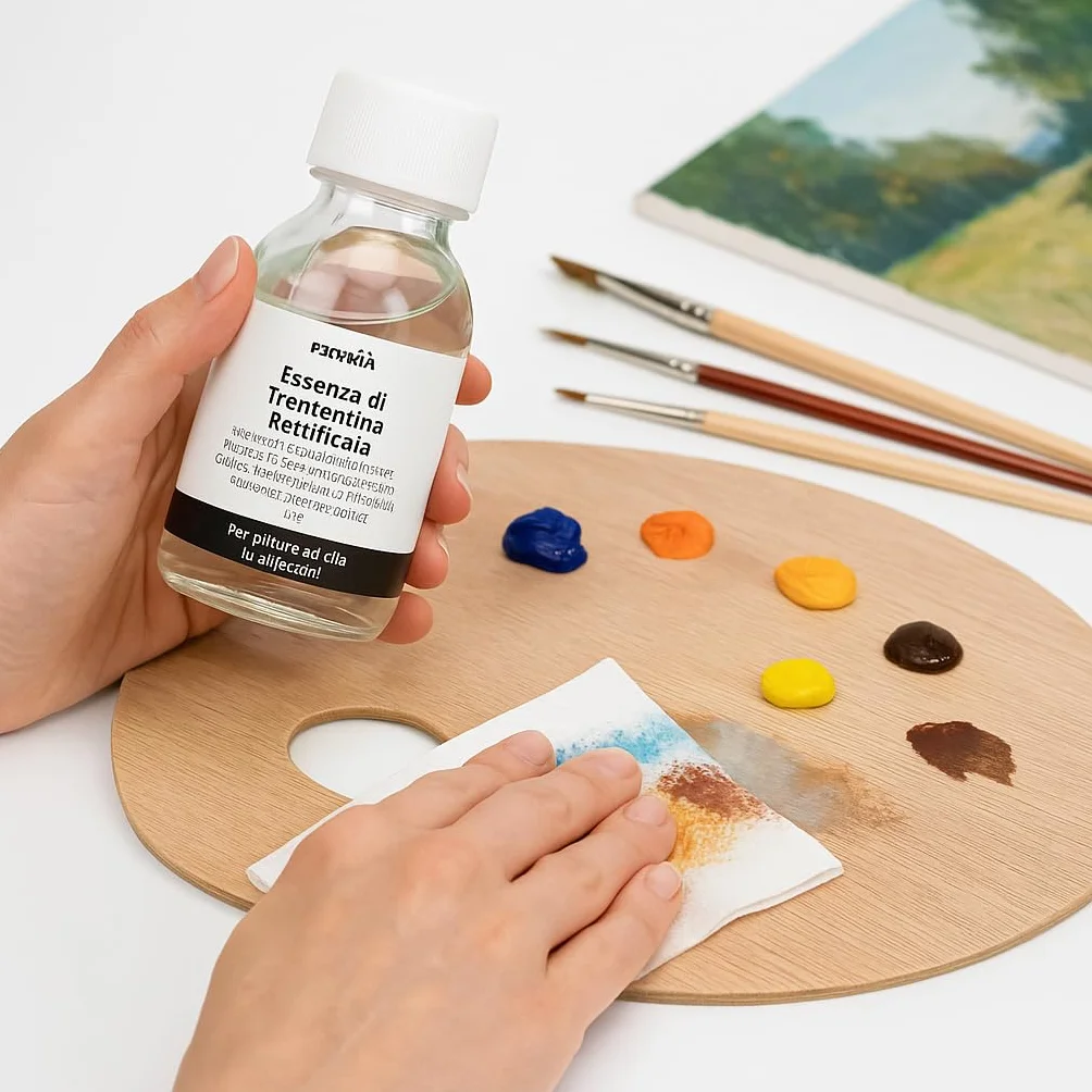 Pryma Essenza di Trementina Rettificata Incolore 125 Ml per Pittura Ad Olio e Pulizia Tavolozze