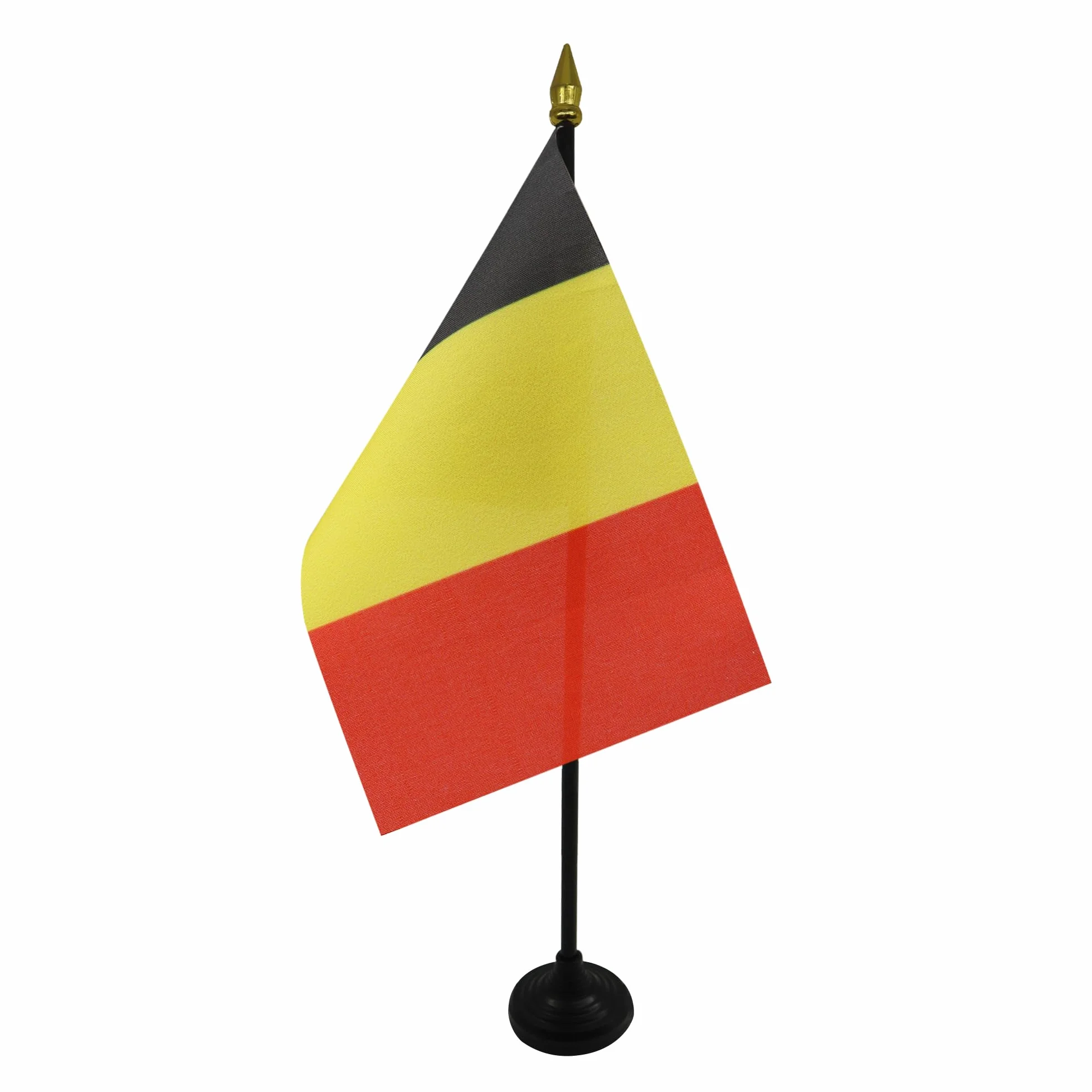AZ FLAG Bandiera da Tavolo Belgio 15x10cm Punta Dorata