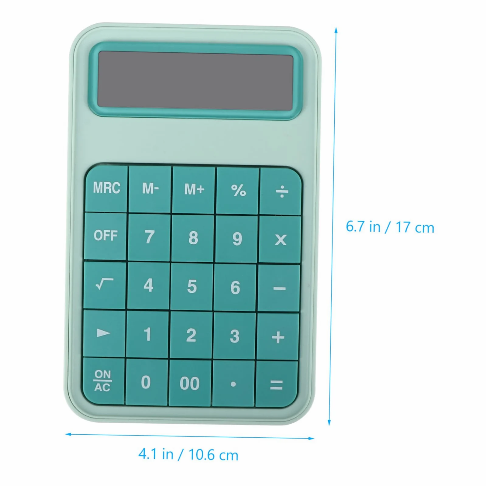 Calcolatrice da Ufficio a 12 Cifre Grande Display Lcd, Leggera e Pratica, Pulsanti Rimovibili, per Scuola e Ufficio, Verde