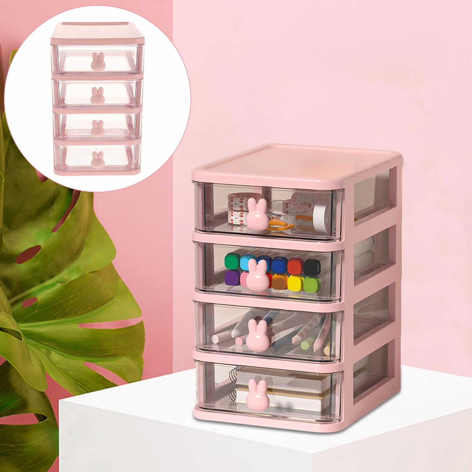 Ciieeo Scatola Da 2 Pezzi Scatola Di Immagazzinaggio Del Cassetto Custodia a Cassetto Contenitori Con Cassetti Mini Cassetti Da Scrivania Ufficio Cartone Animato Plastica Di File