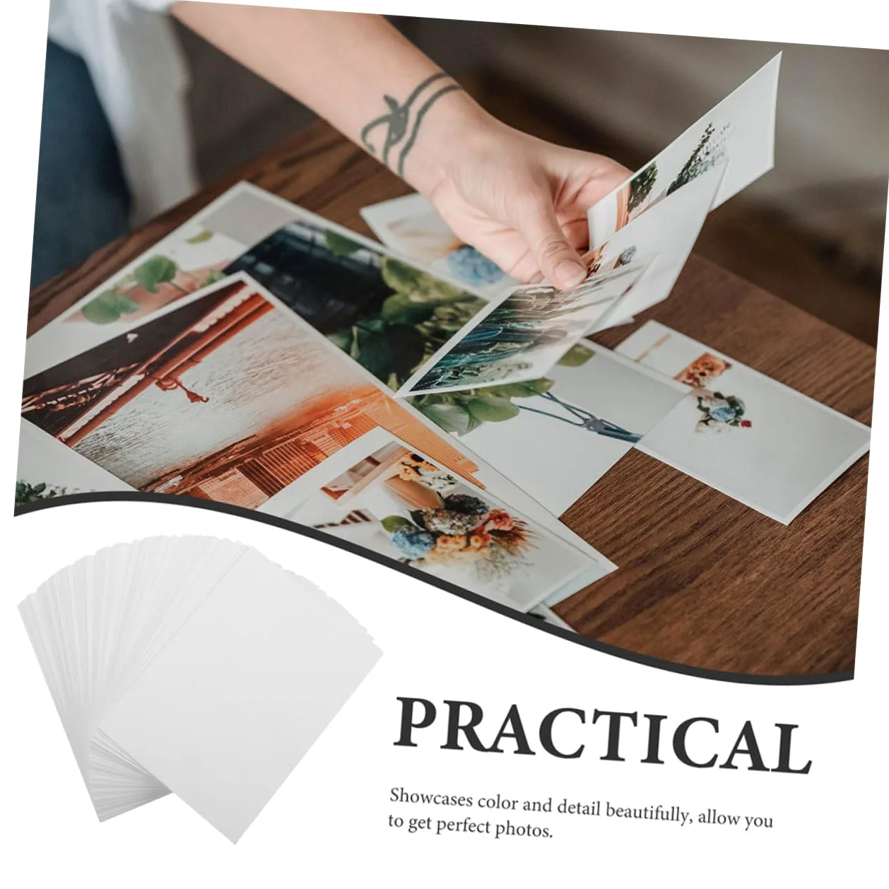 TEHAUX 400fogli Fotografica Glossy Glossarità Per Stampanti Per e Speciali Facile e Utilizzare
