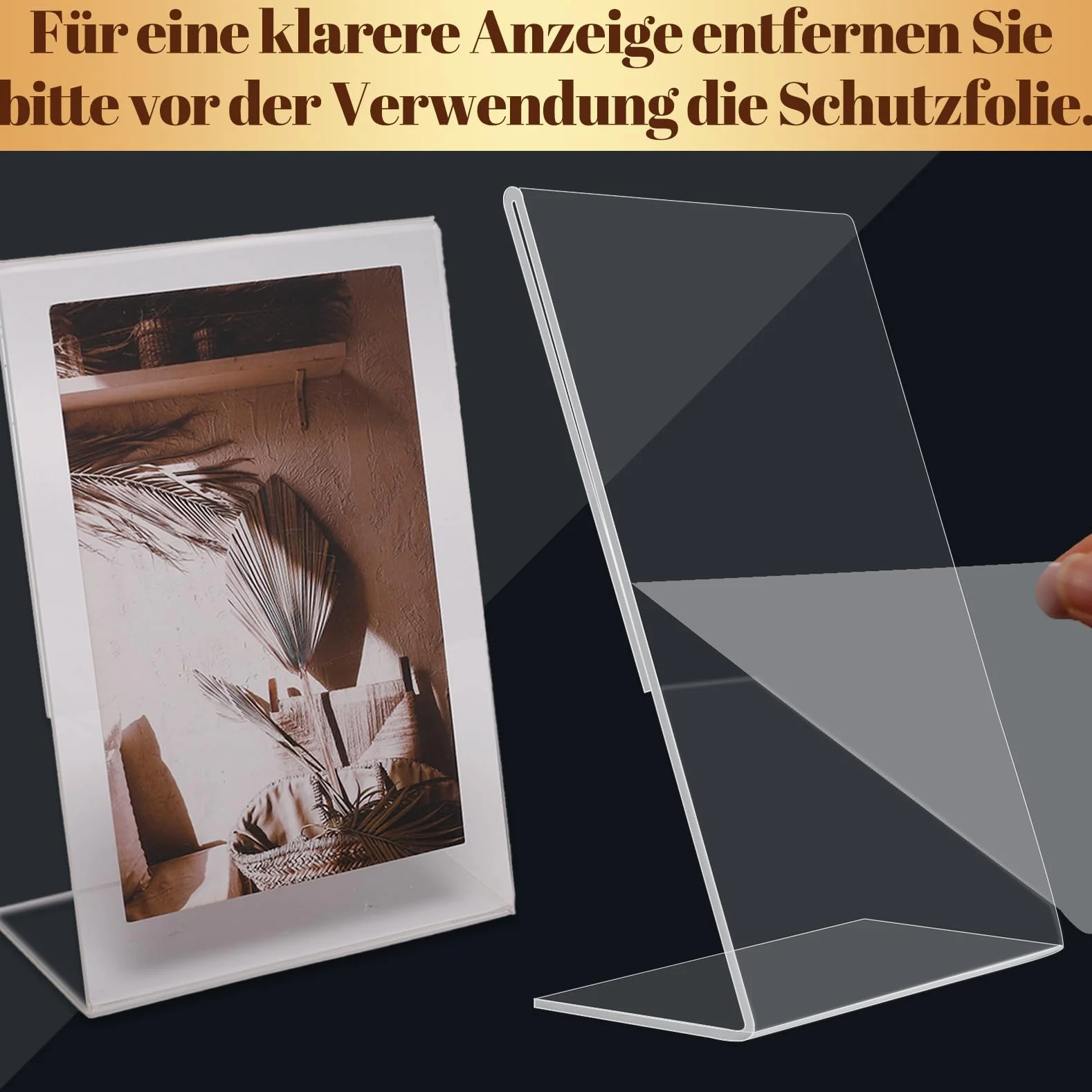 Supporto in acrilico, 12,78 x 17,78 cm (20 pezzi)