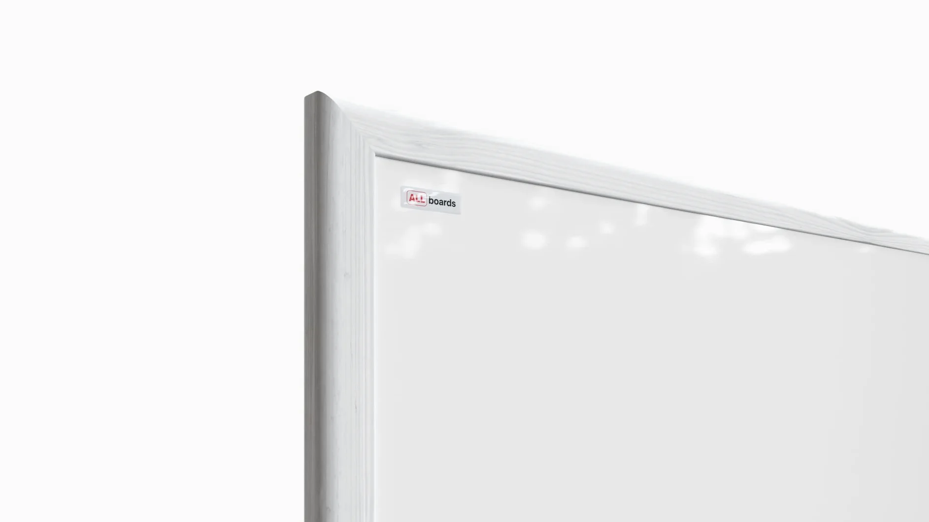 ALLboards Lavagna Magnetica Cancellabile a Secco Bianca con Cornice Bianco in Legno 90x60cm