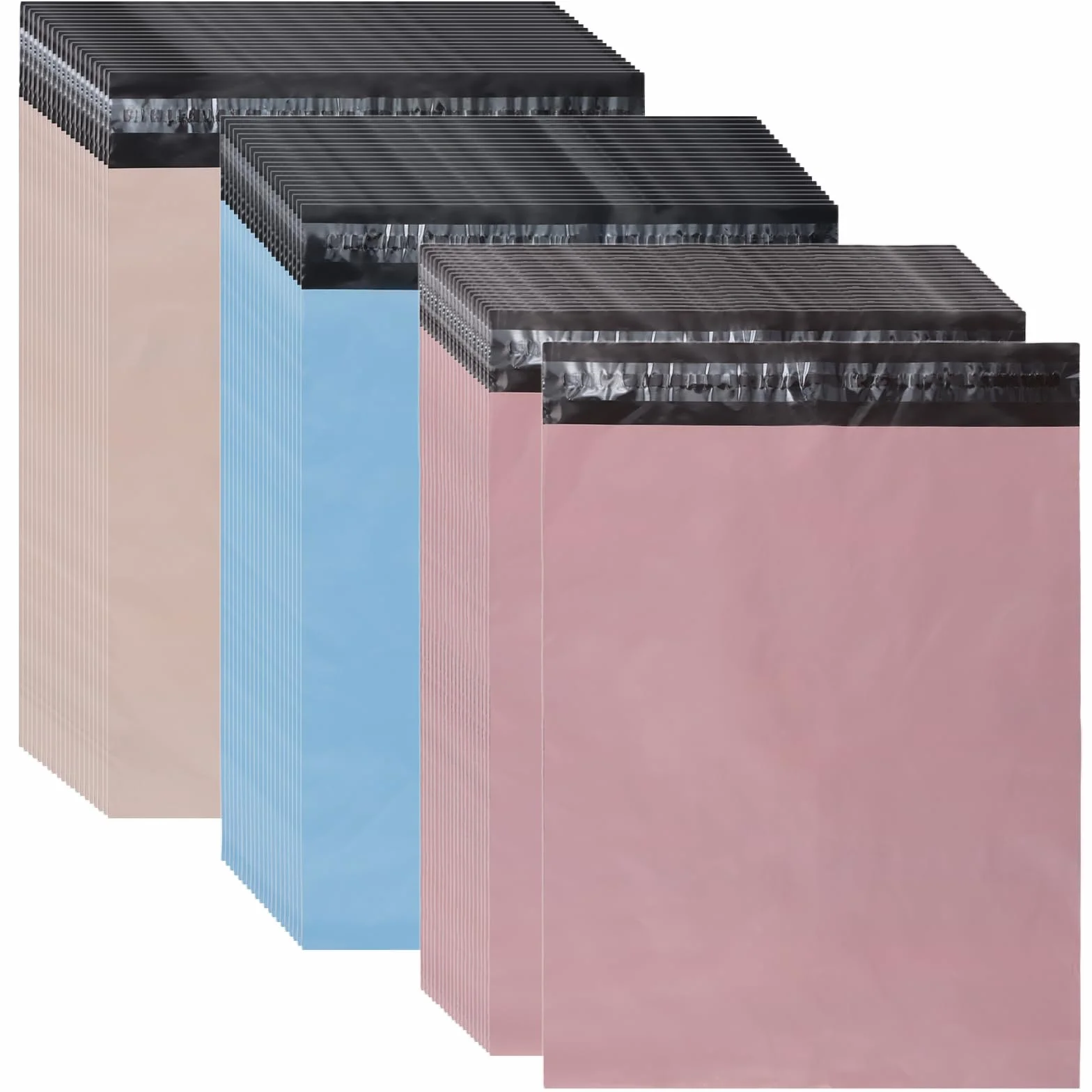 300 sacchetti colorati autosigillanti 28 x 35 cm, sacchetti di plastica impermeabili e opachi per vestiti, scatole di trasporto