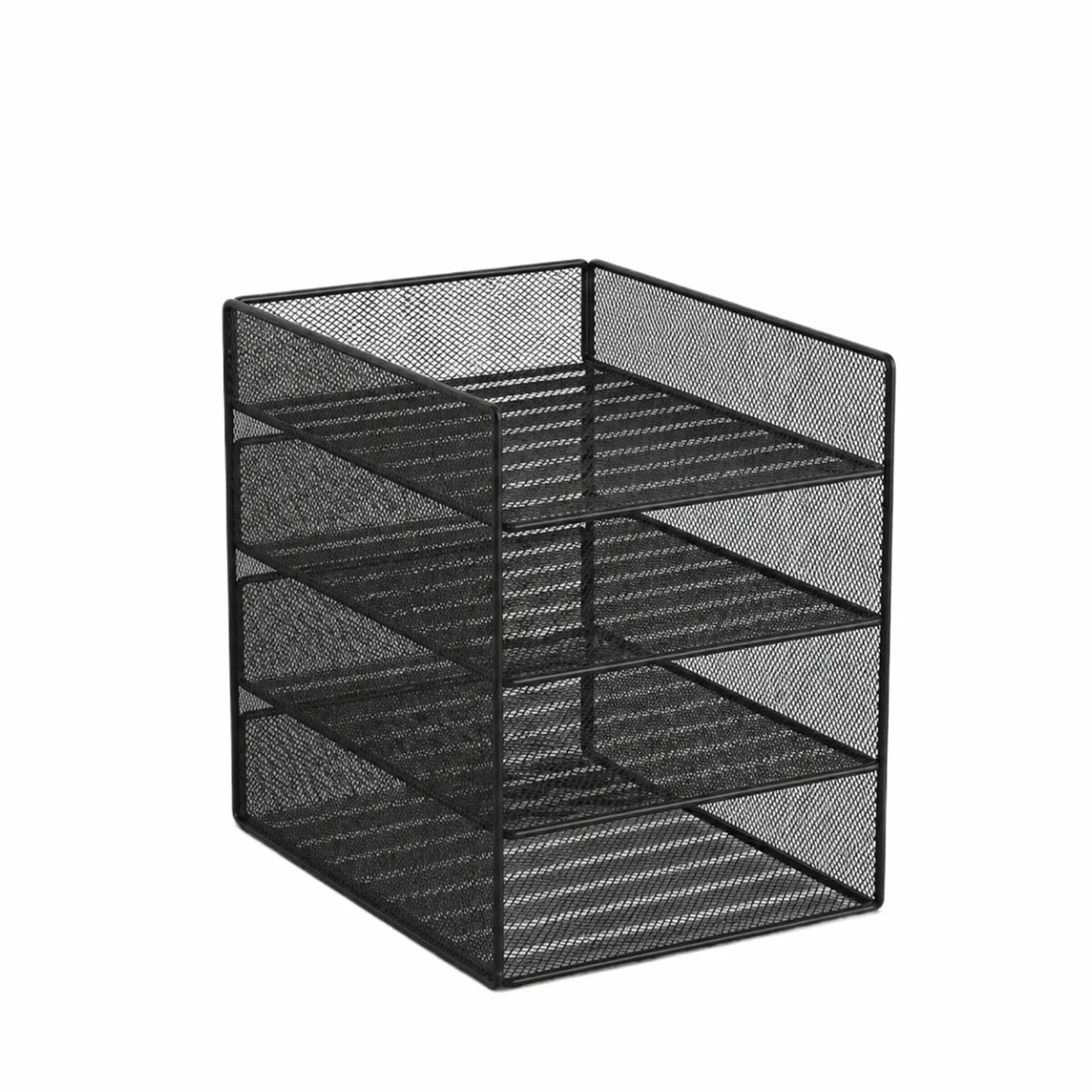 Vassoio Per Lettere Organizzatore Di File Desktop In Rete Metallica | Vassoio for documenti cartacei di grande capacità senza installazione, scaffale for scrivania da ufficio