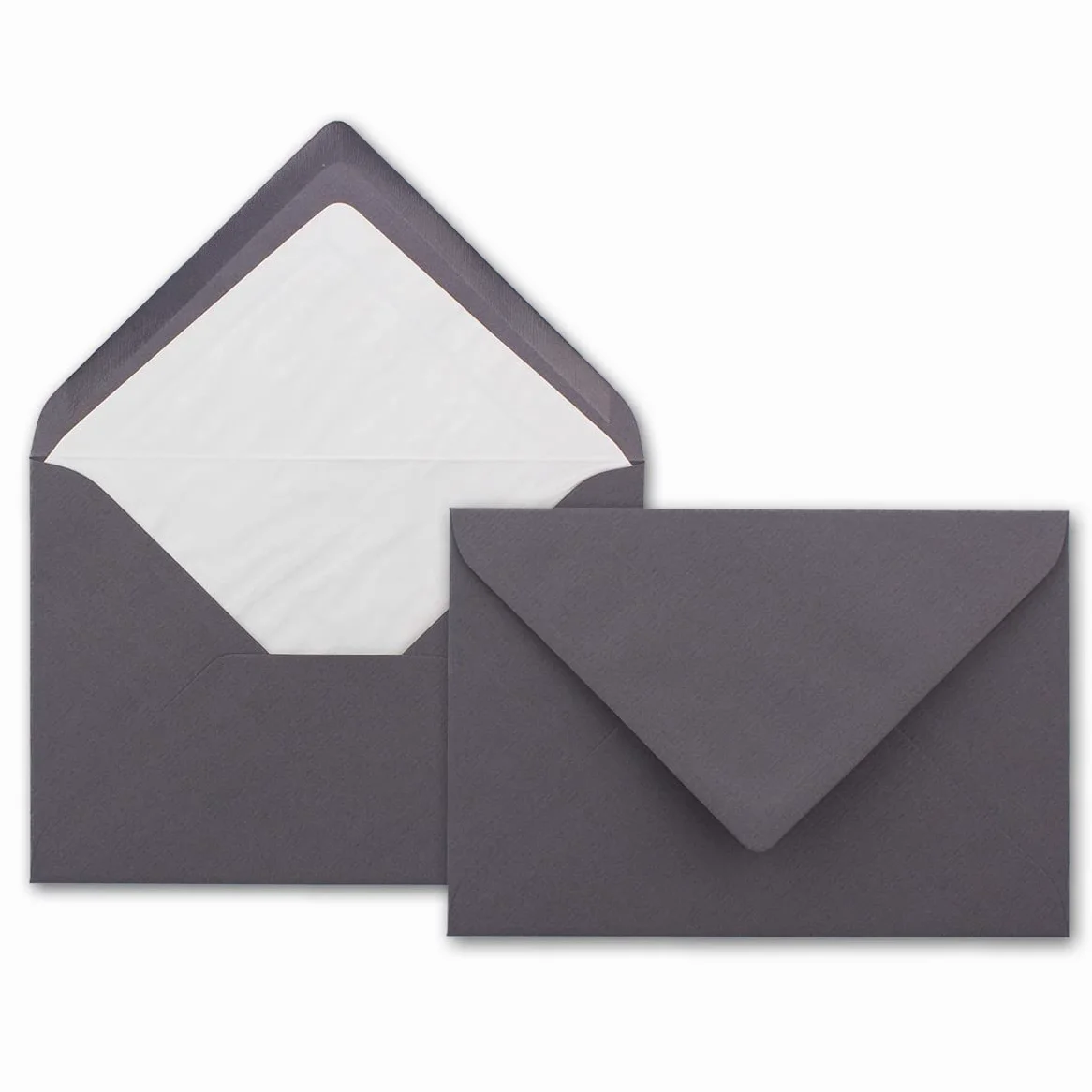 Glüxx-Agent - 1000 buste per lettere, formato DIN B6, con fodera in seta bianca, 12,5 x 17,6 cm, 100 g/m², con incollaggio a umido, senza finestra, colore: grafite