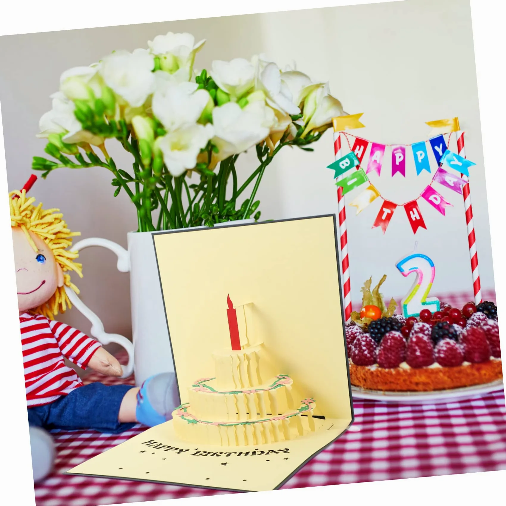 NUOBESTY 3pezzi Biglietto Compleanno Con Musica e Luce Augurale Creativa Per Festeggiamenti Originale Per Compleanno Con Design Elegante e Delicato Perfetta Per Sorprese Speciali