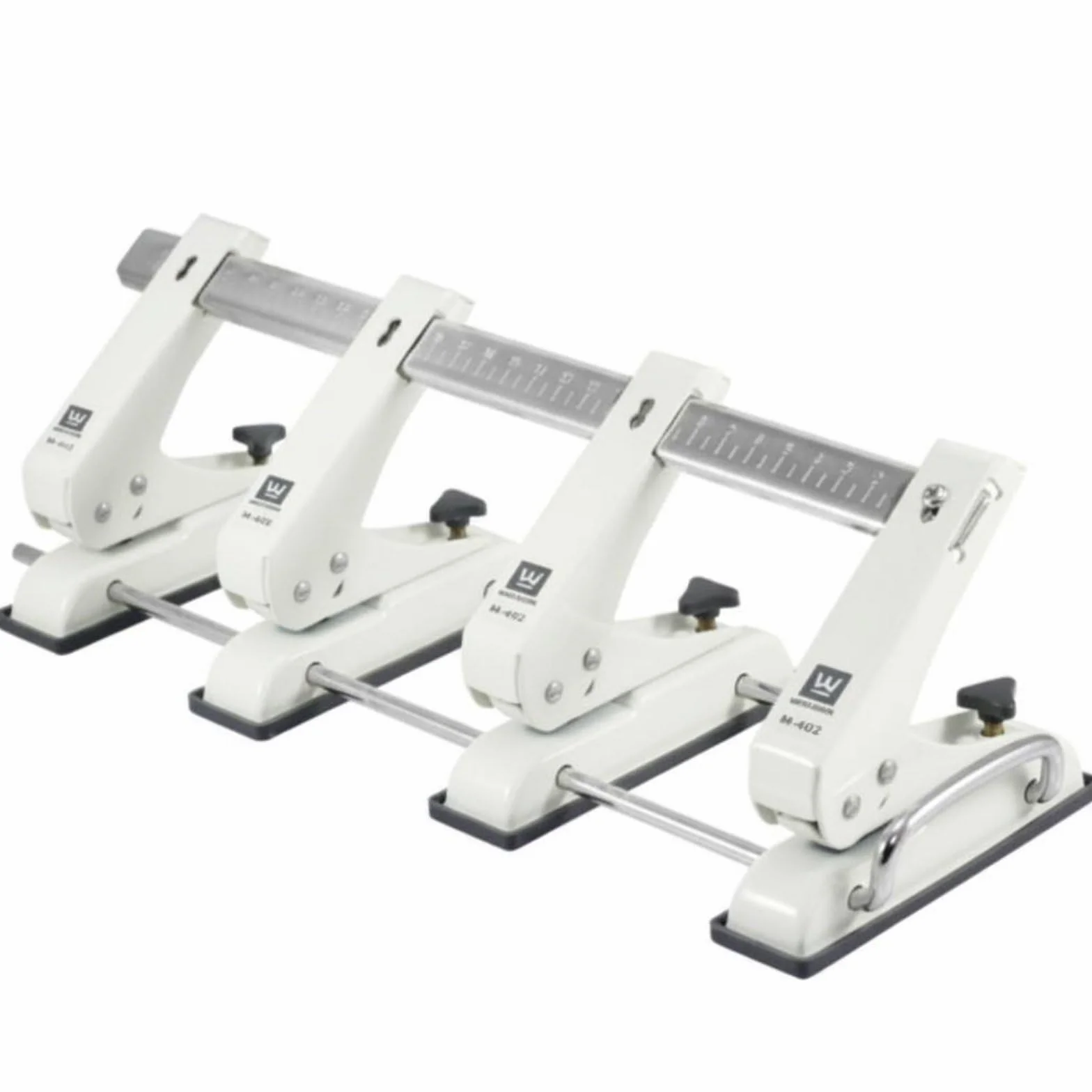 TISHITA Perforatore Carta Ufficio Perforatrice Raccoglitore Fori Precisi Struttura Metallo Base Antiscivolo Vassoio Raccolta Adatto per Ufficio Aula Casa, 4-Fori Regolabile